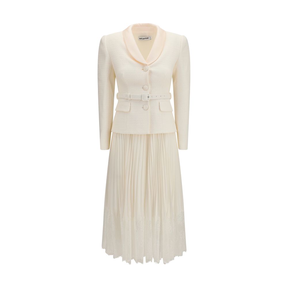 Self-Portrait Beige Polyester Cocktail Dress