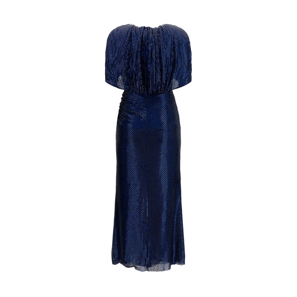 Self-Portrait Blue Polyester Cocktail Dress