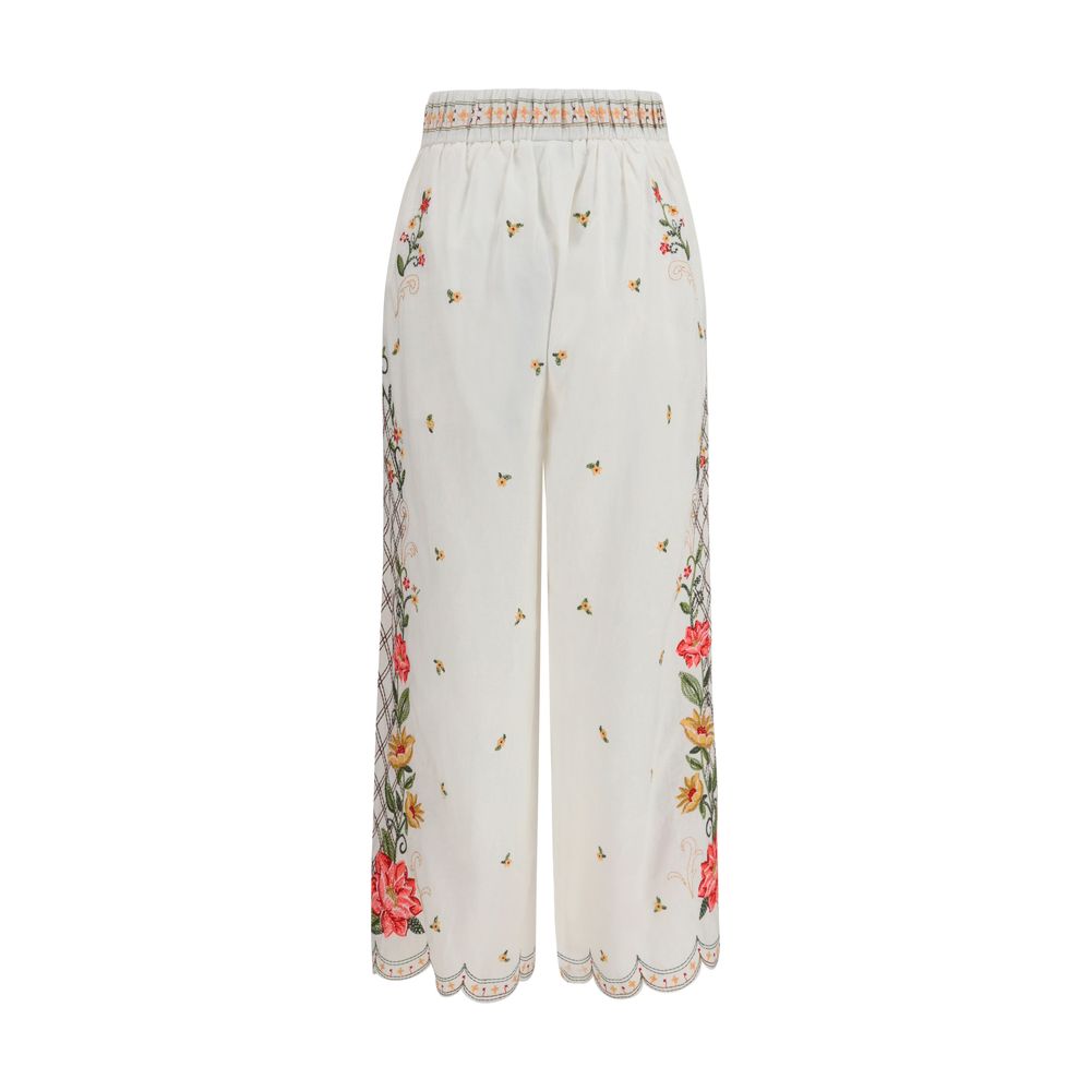 FARM RIO Multicolor Linen Casual Pants