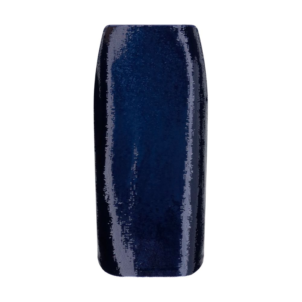 Tom Ford Blue Silk Midi Skirt