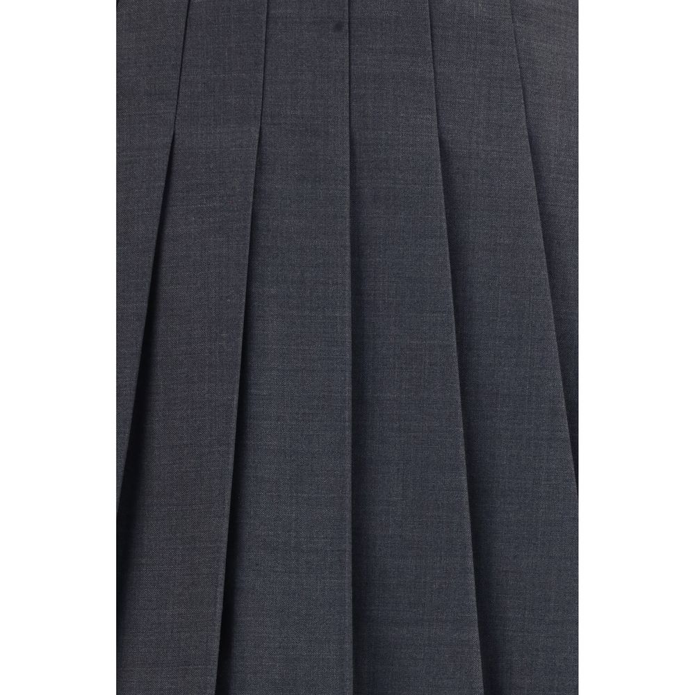 Self-Portrait Gray Polyamide Mini Skirt