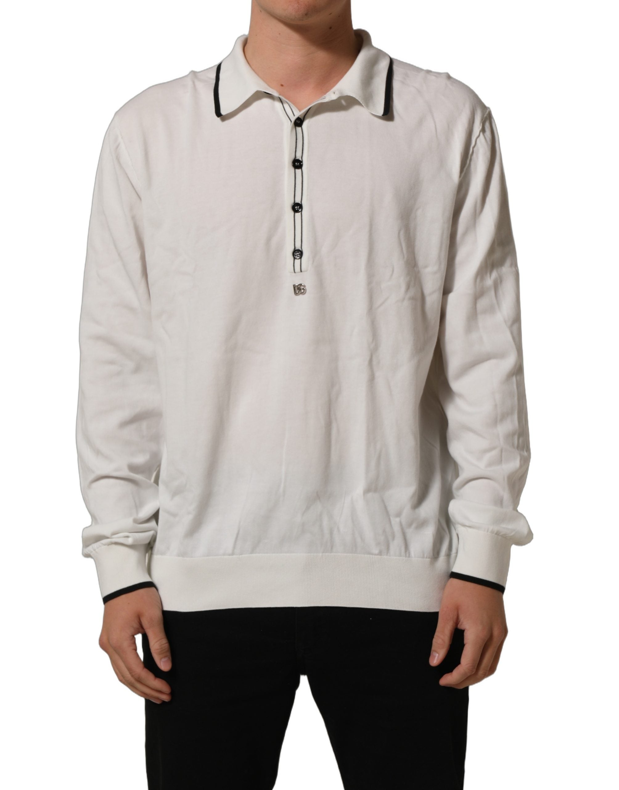 Dolce & Gabbana Black Leaf Print Silk Men Crew Neck T-shirt