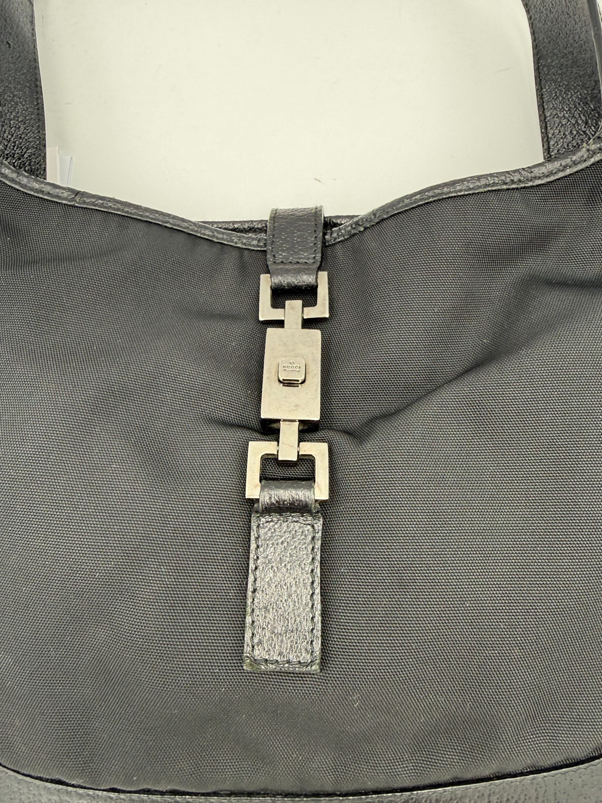 Gucci GUCCI JACKIE Leather and Canvas Handbag