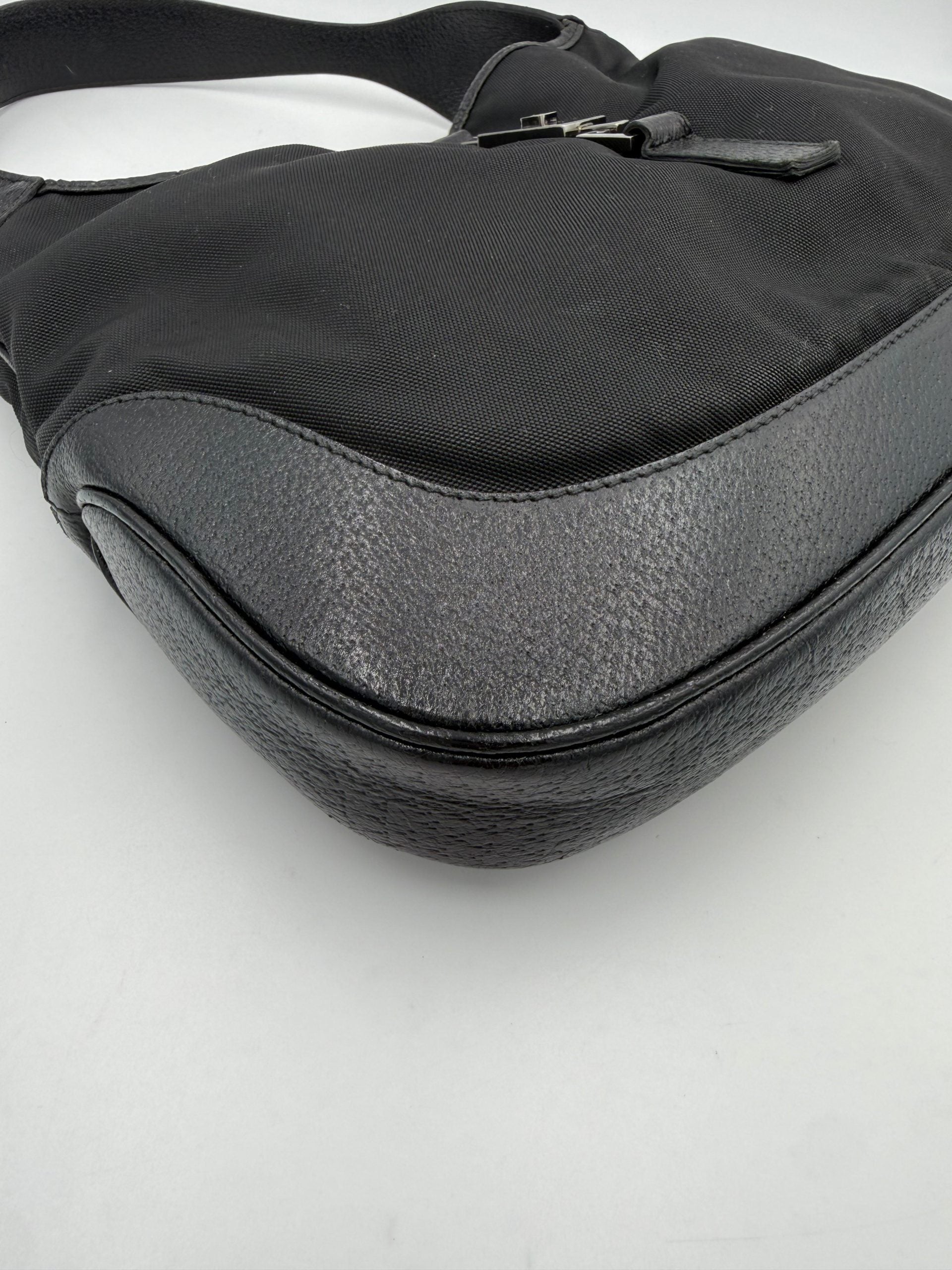 Gucci GUCCI JACKIE Leather and Canvas Handbag