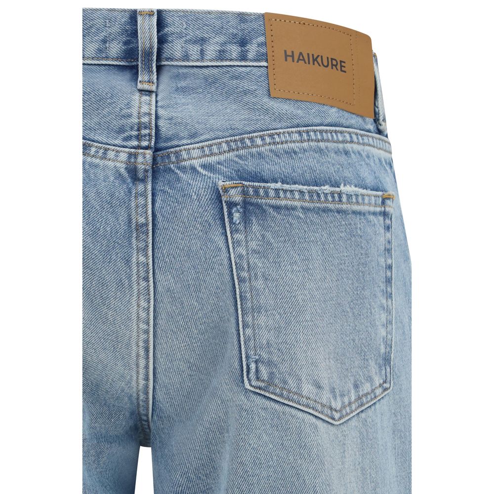 Haikure Blue Cotton Straight-Leg Jeans