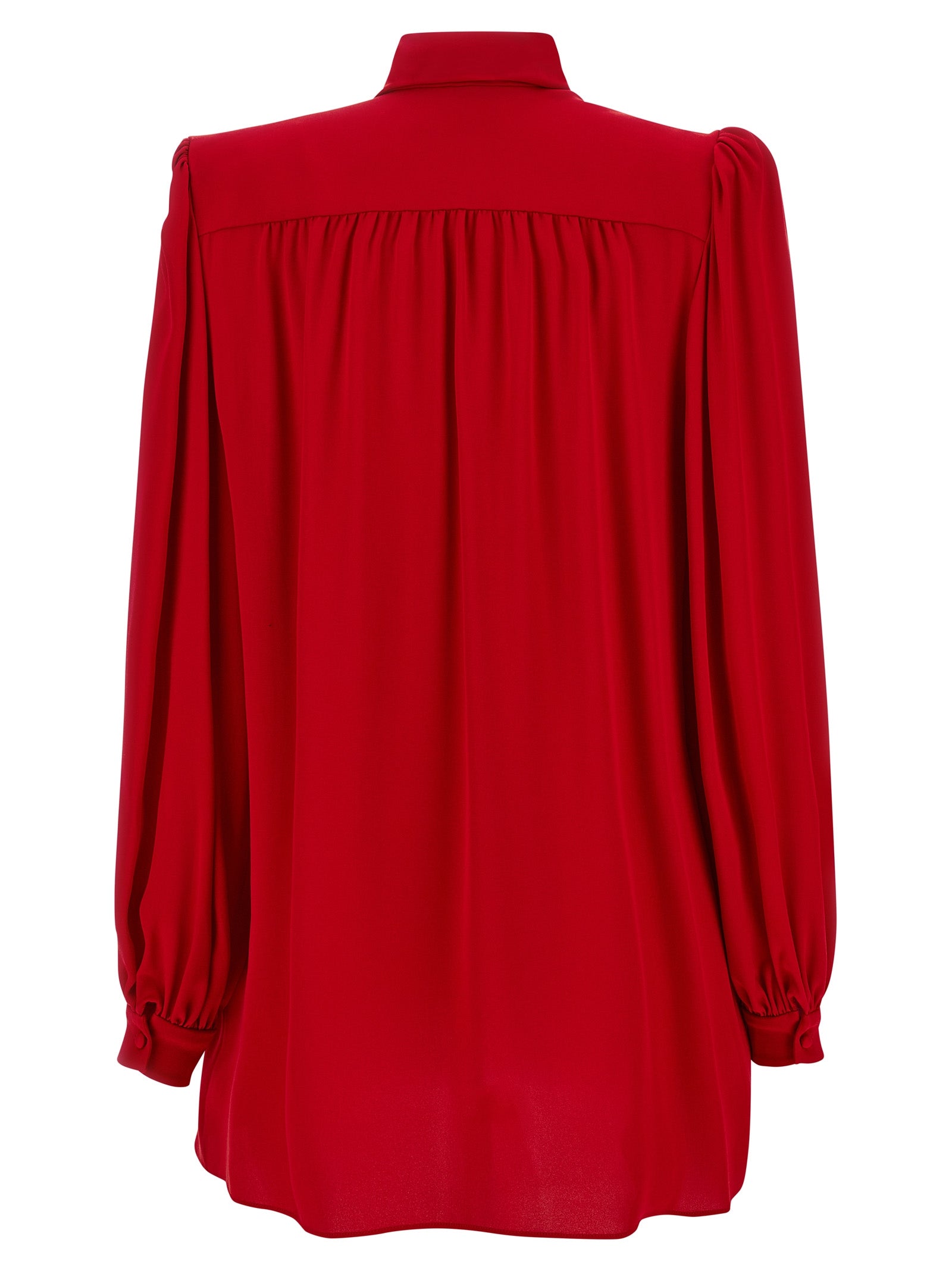 Valentino Garavani Red Silk Blouse