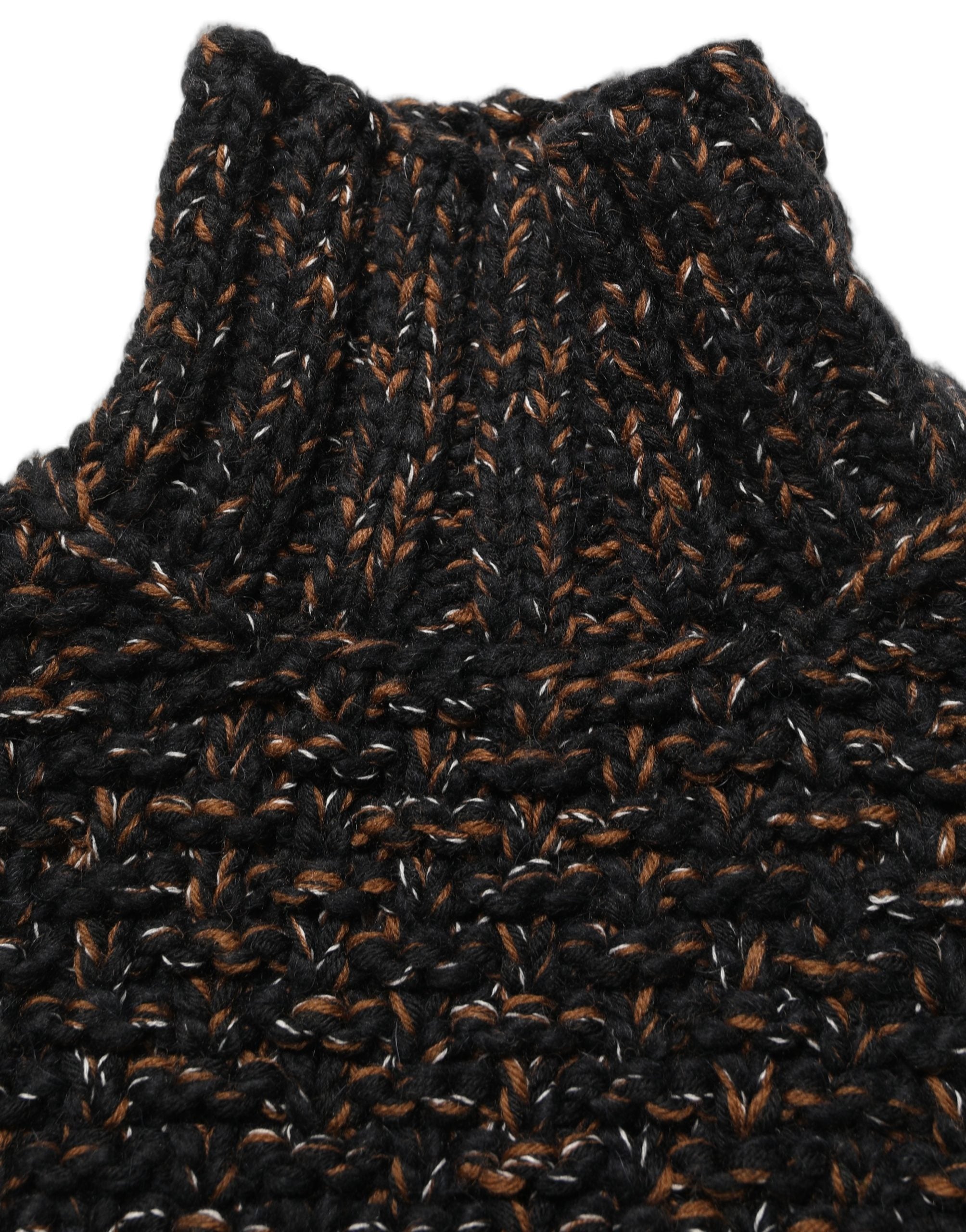 Dolce & Gabbana Brown Wool Knit Turtleneck Pullover Sweater