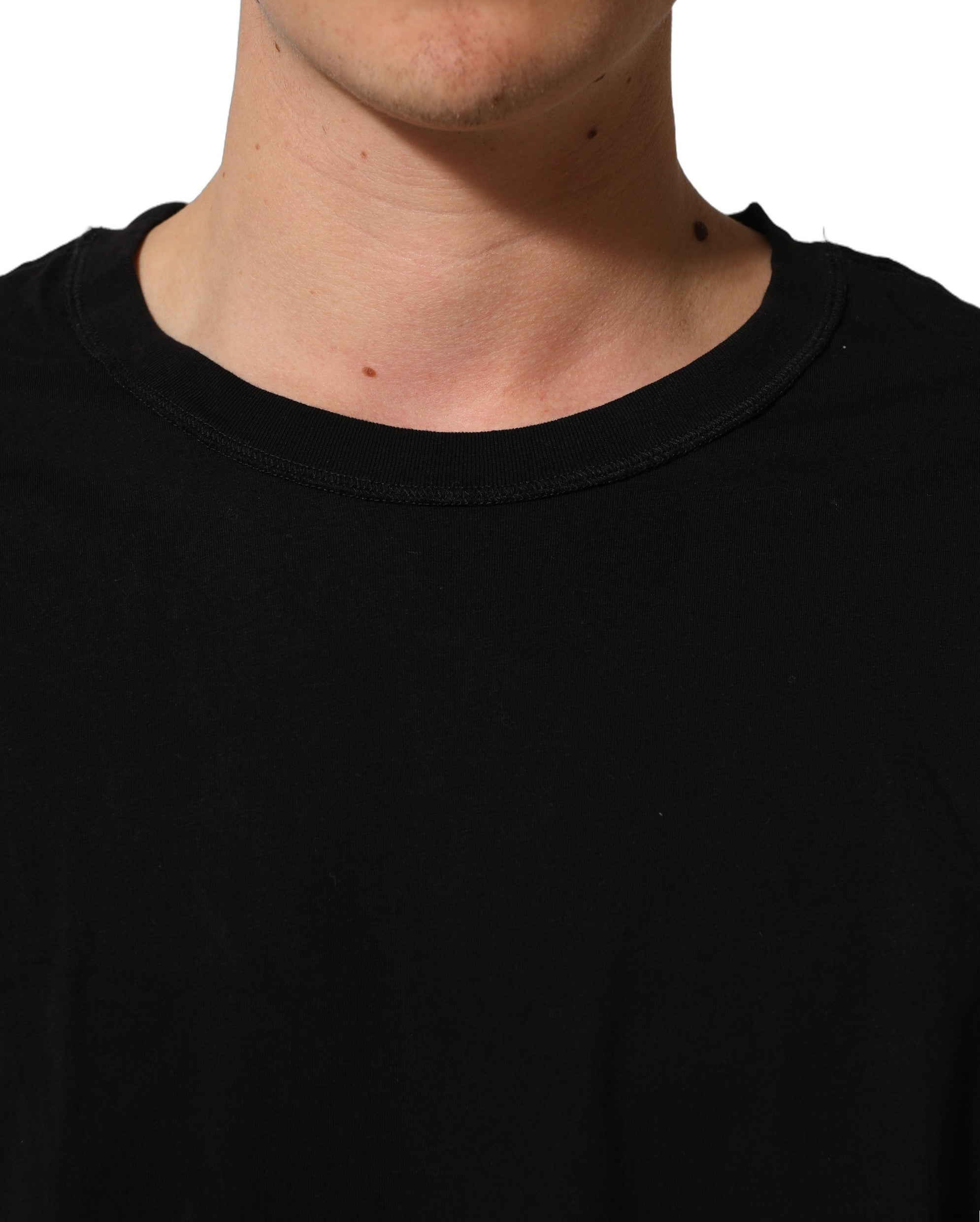 Dolce & Gabbana Black Cotton Short Sleeves CrewNeck T-shirt