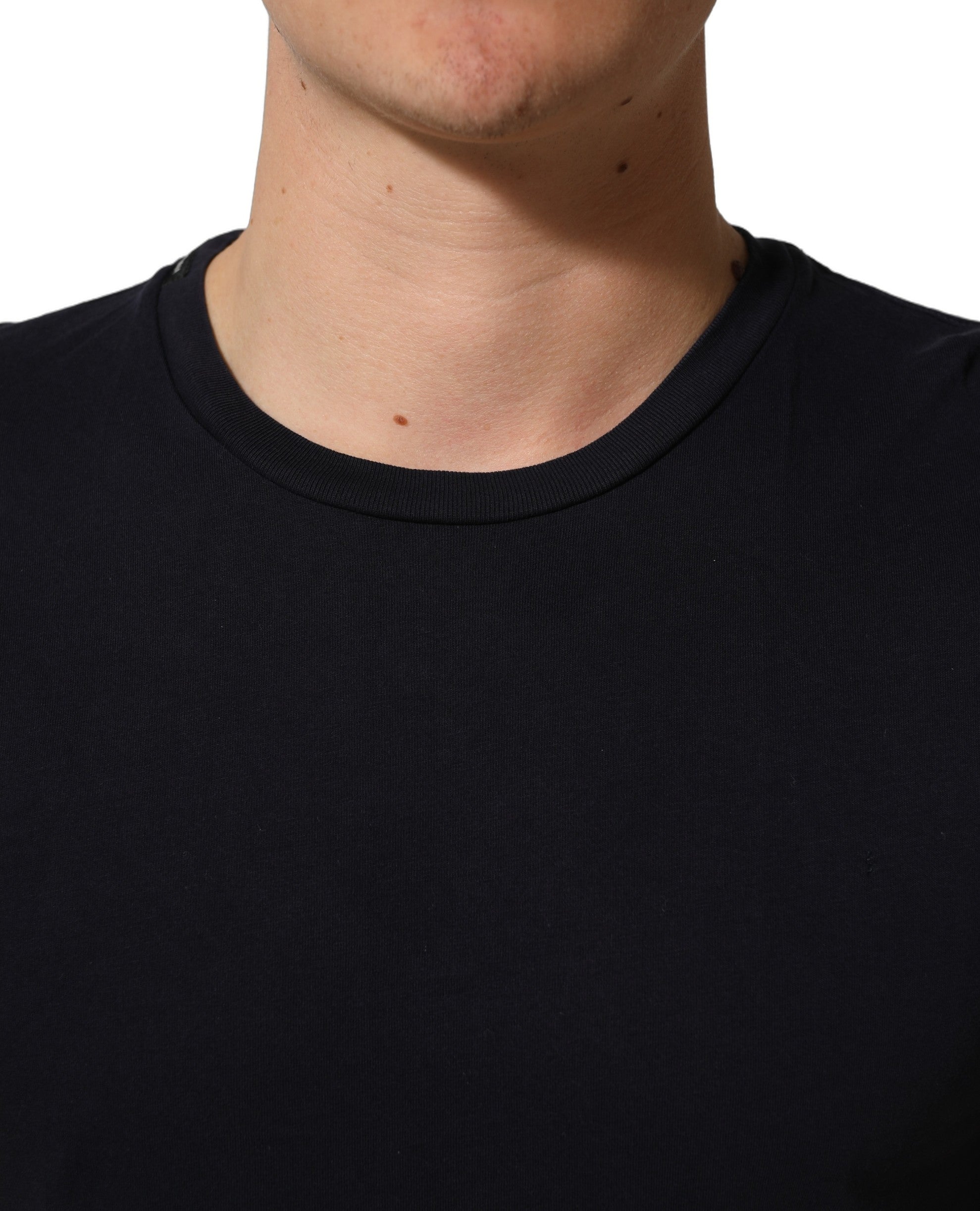 Dolce & Gabbana Black Cotton Short Sleeves Crew Neck T-shirt