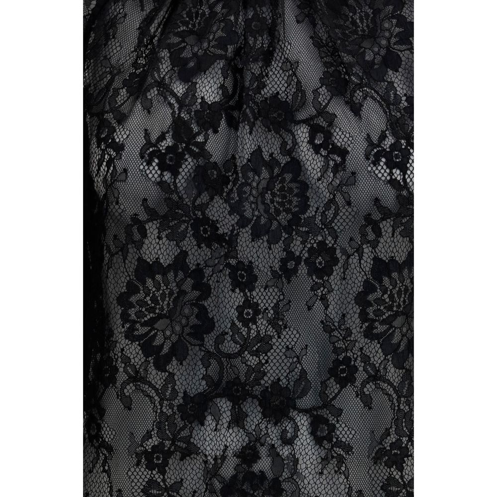 Self-Portrait Black Polyamide Blouse