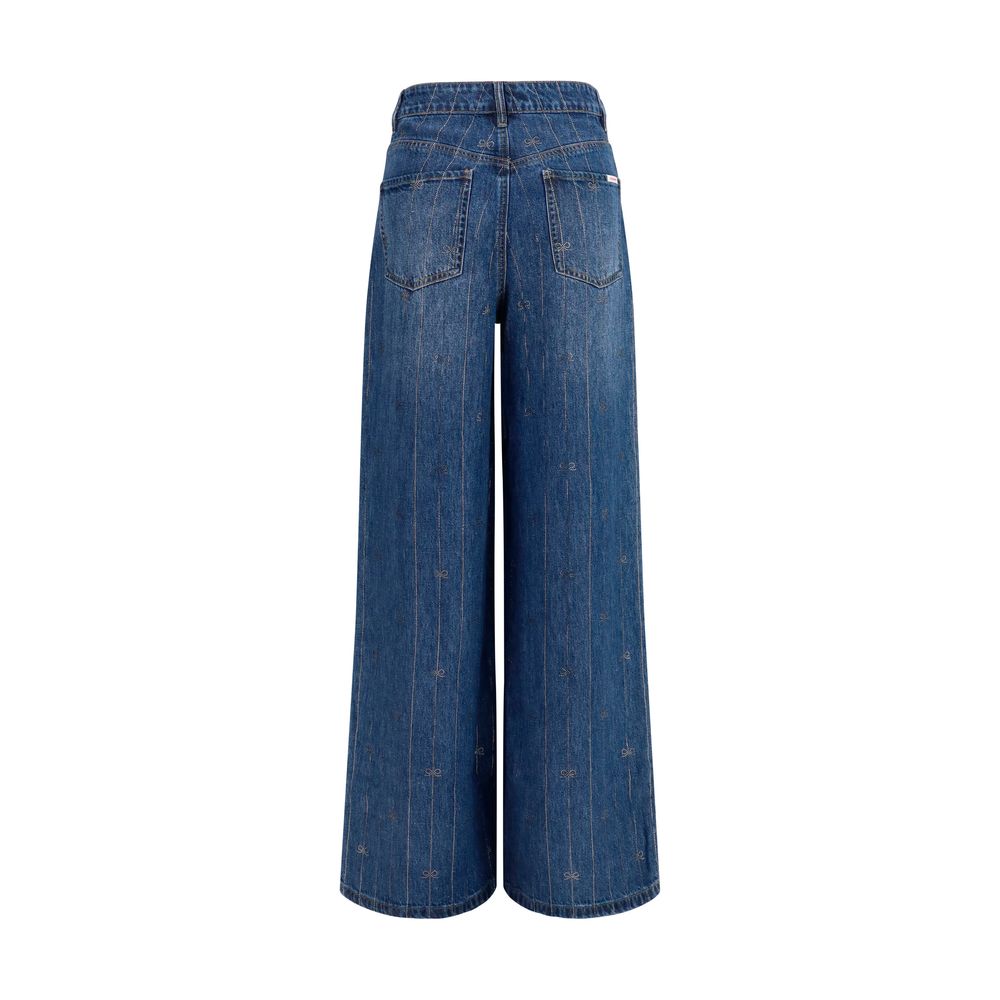 Self-Portrait Blue Lyocell Jeans Denim