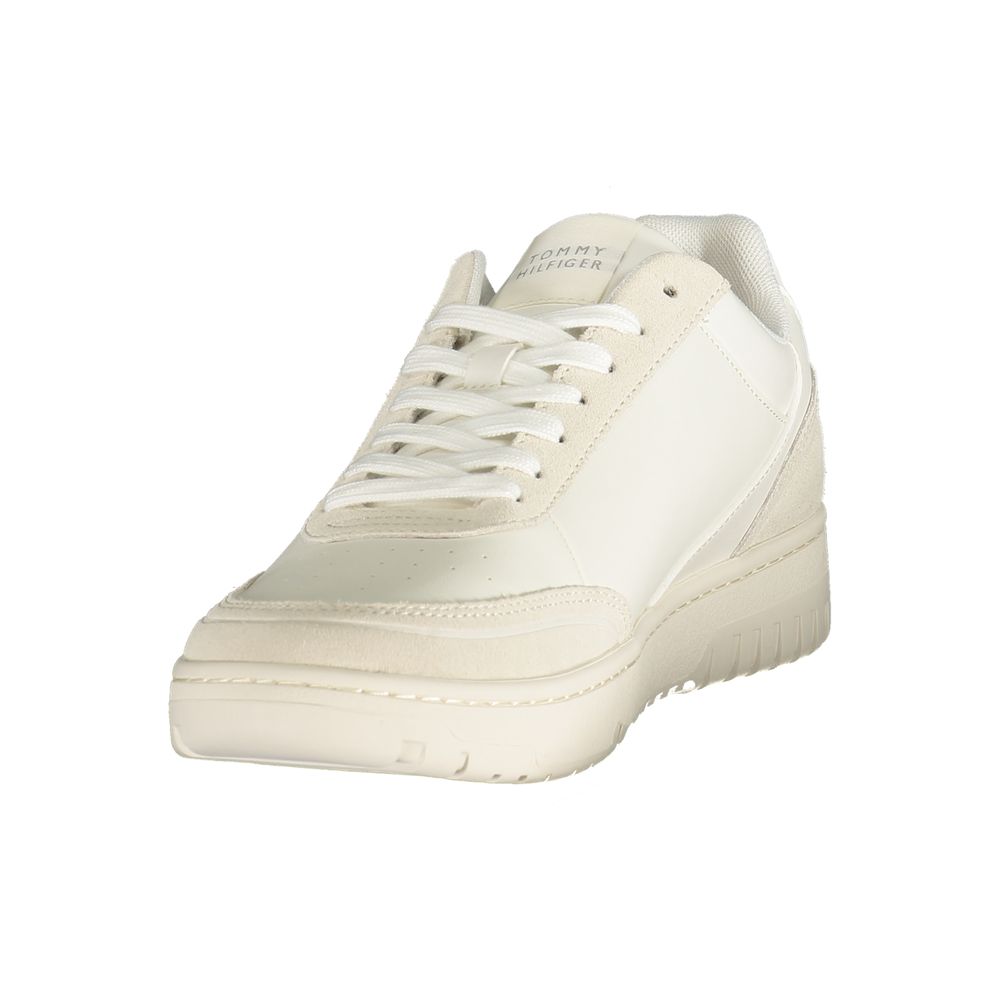 Tommy Hilfiger White Polyurethane Men's Sneaker