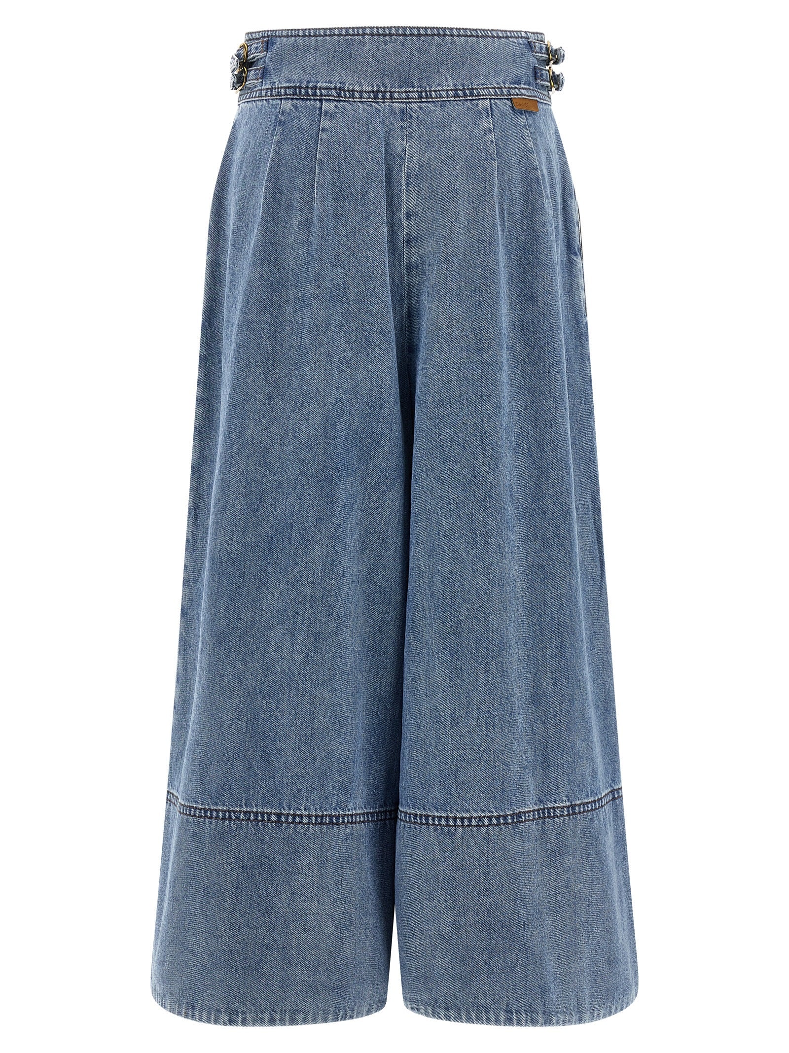 Zimmermann Blue Cotton Cropped Jeans