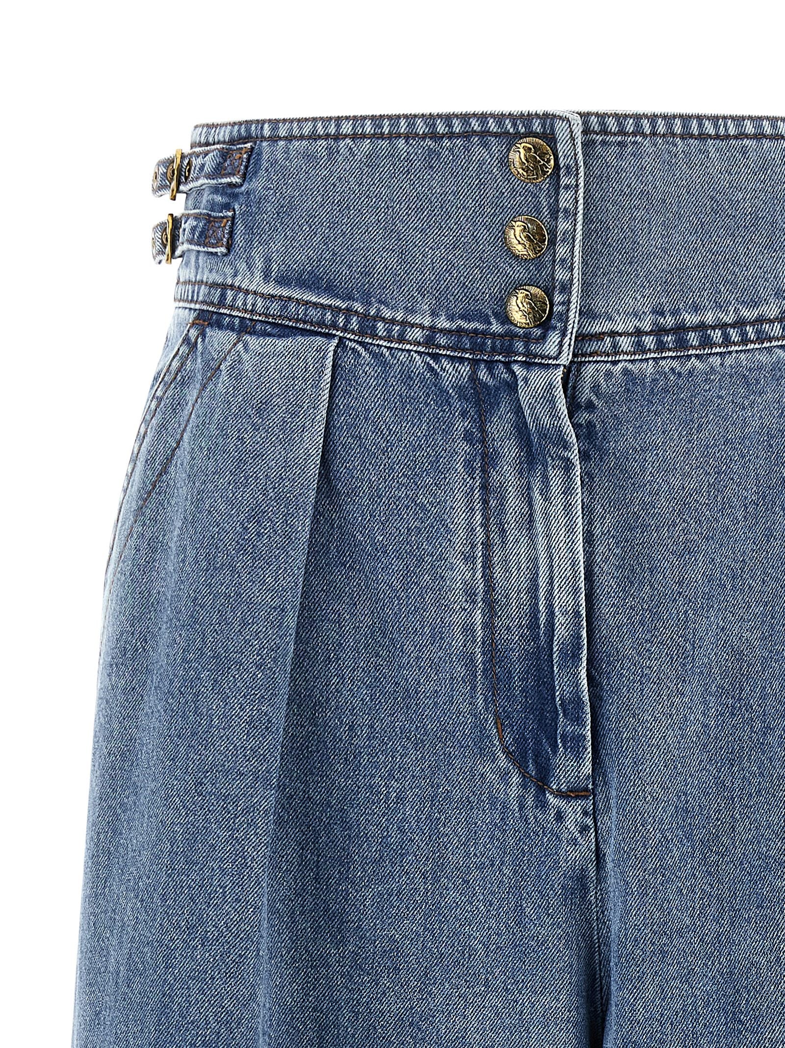 Zimmermann Blue Cotton Cropped Jeans