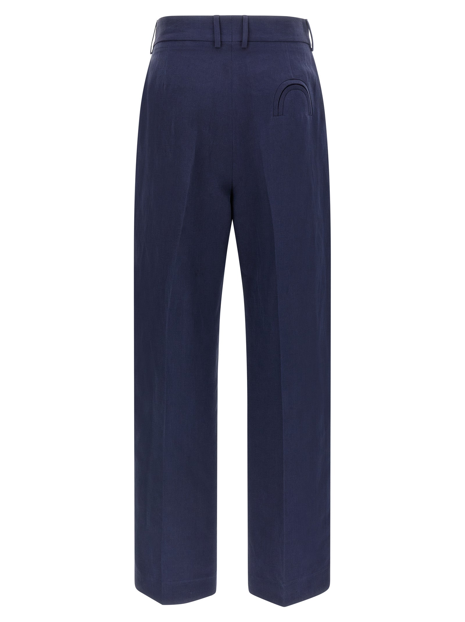 Blazé Milano Blue Linen Casual Pants