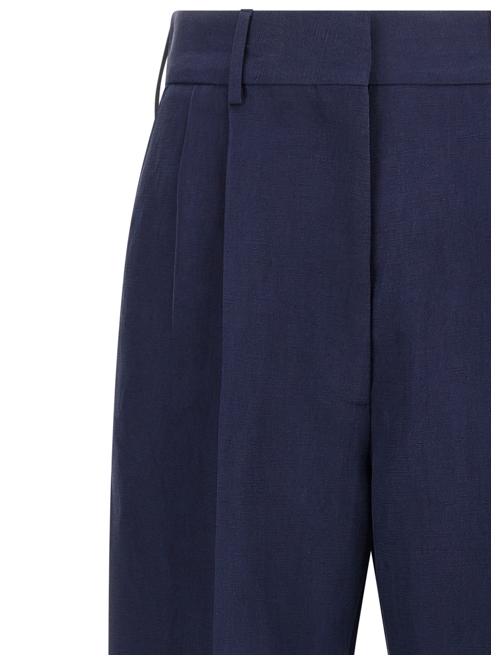 Blazé Milano Blue Linen Casual Pants