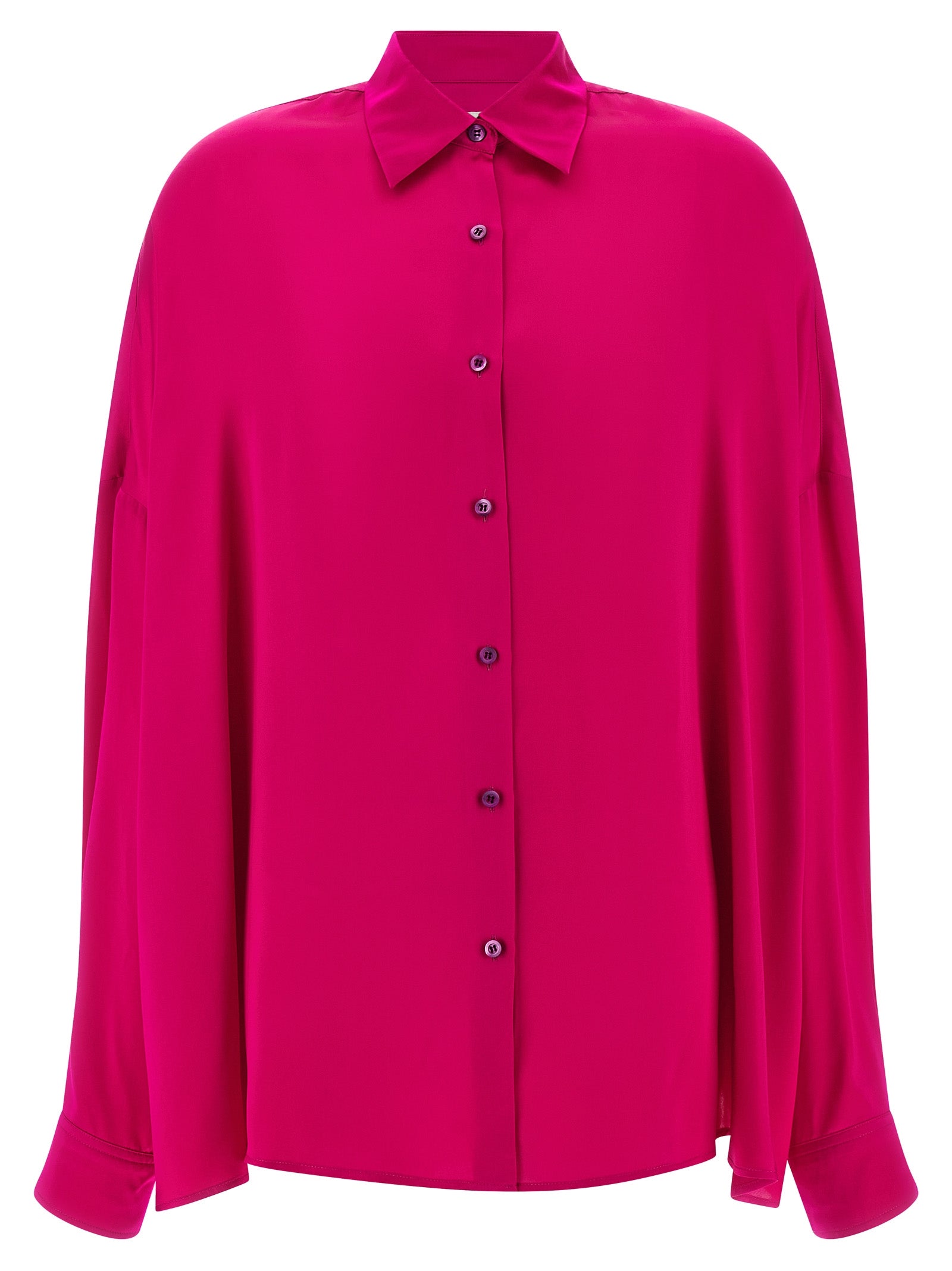 Dries Van Noten Fuchsia Silk Blouse