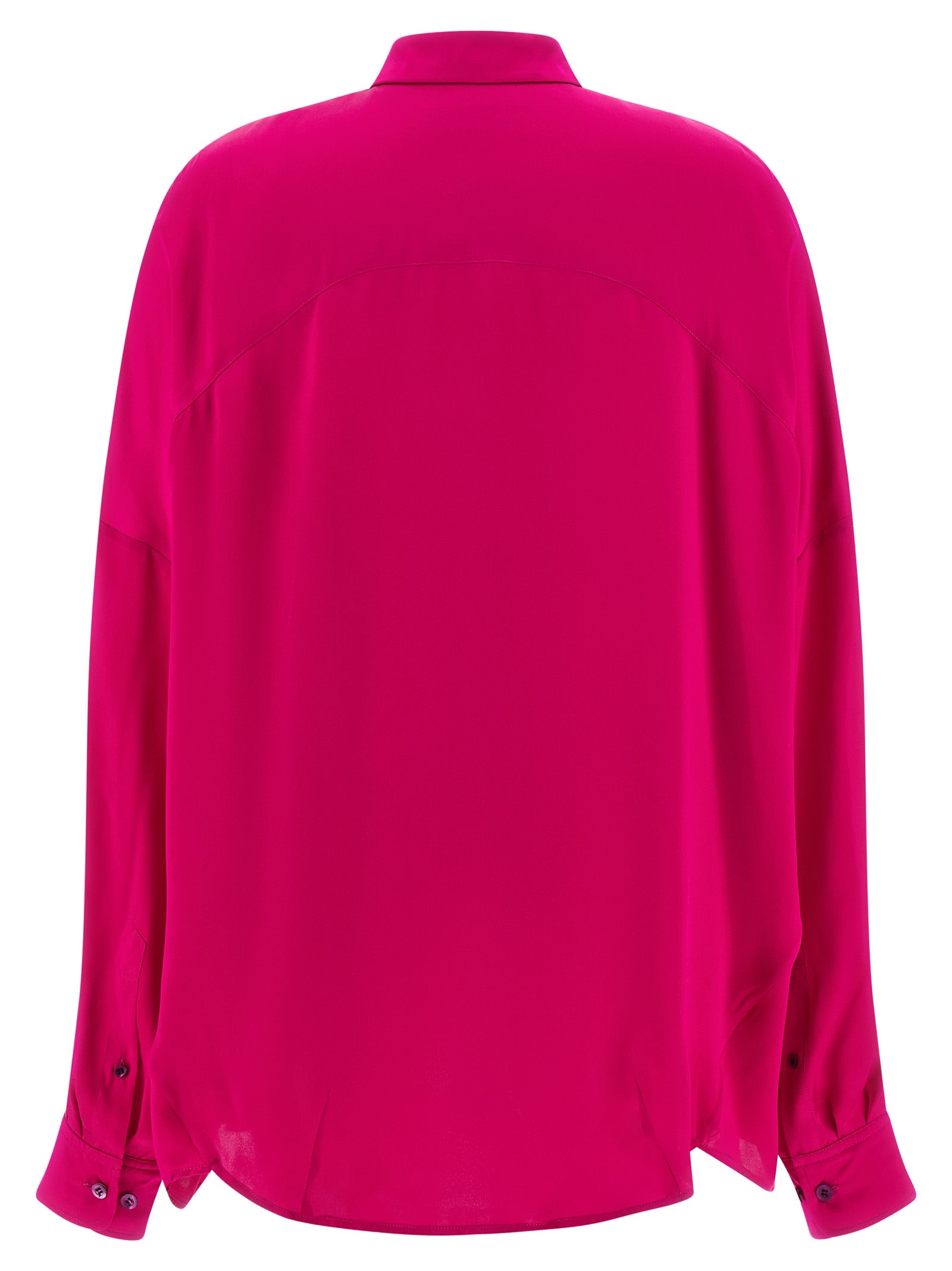 Dries Van Noten Fuchsia Silk Blouse