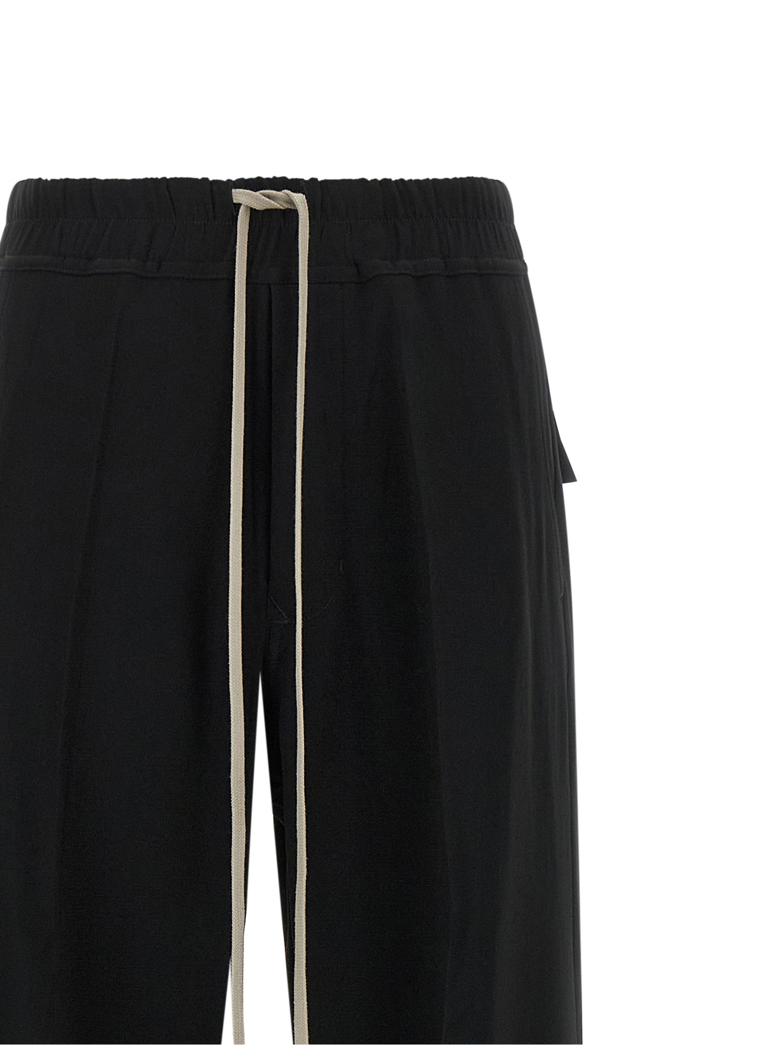 Rick Owens Black Viscose Casual Pants