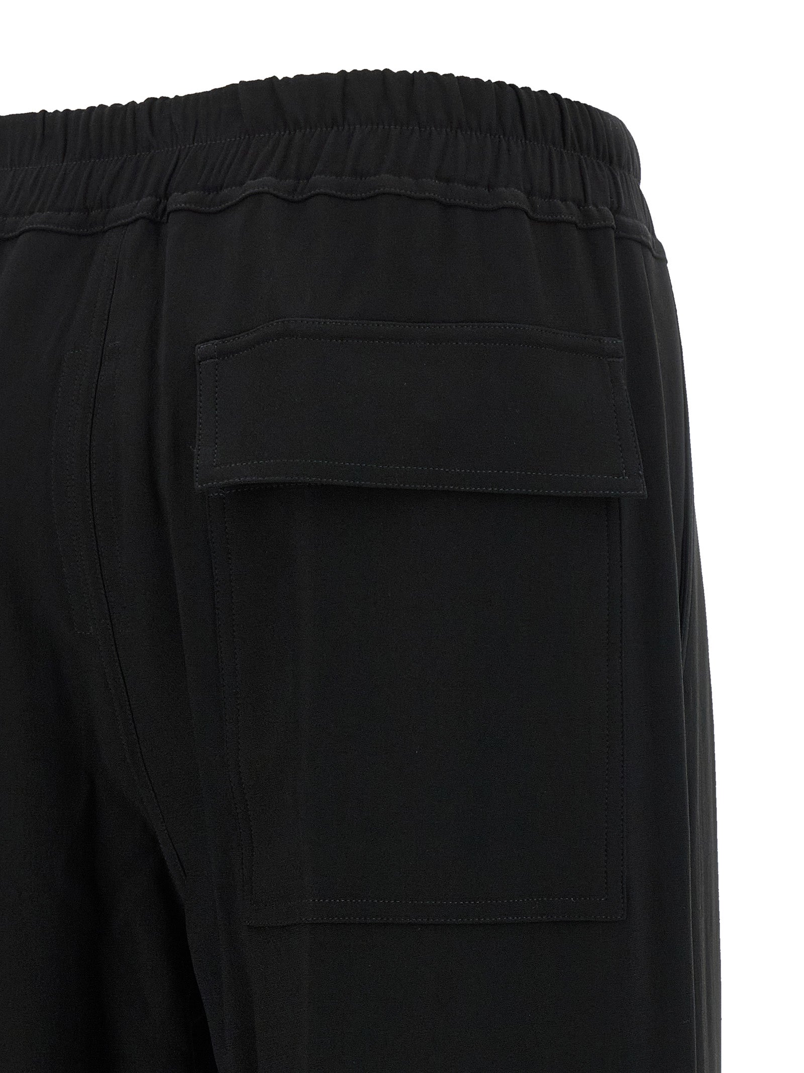 Rick Owens Black Viscose Casual Pants