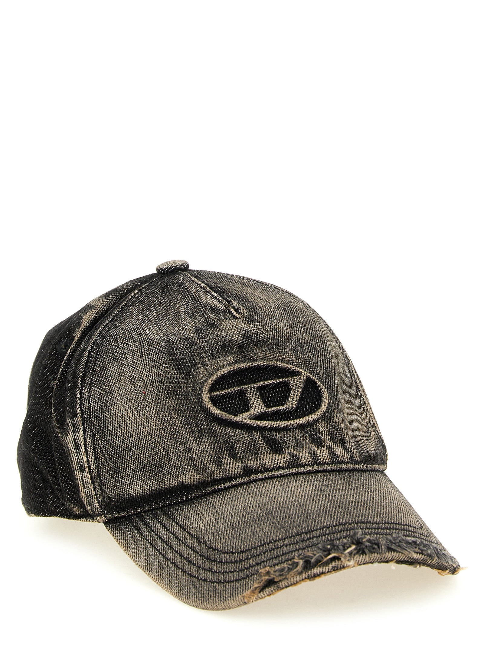 Diesel Black Cotton Cap (Baseball Hat)