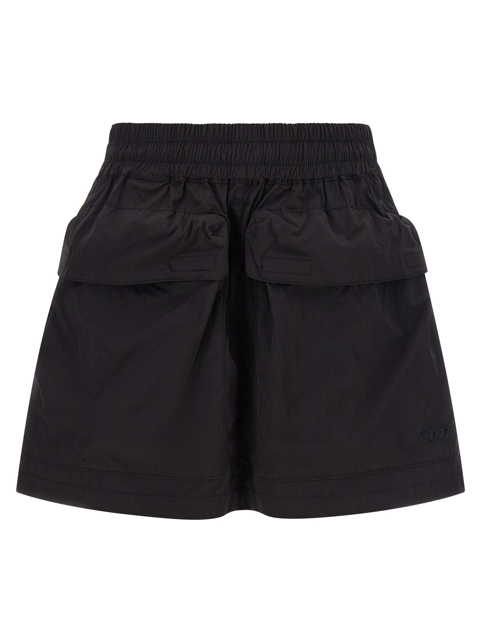 Diesel Black Polyamide Long Skirt