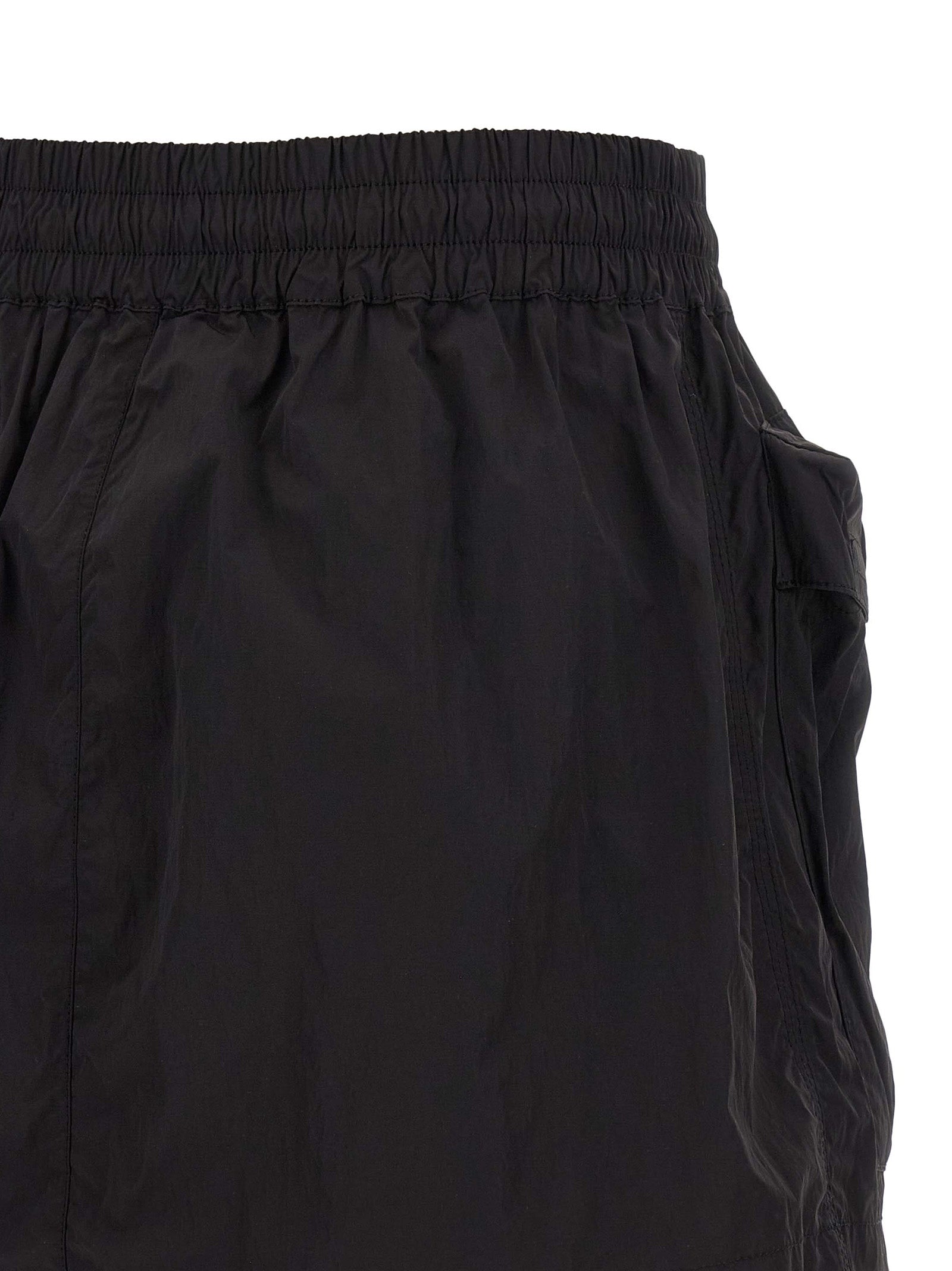 Diesel Black Polyamide Long Skirt