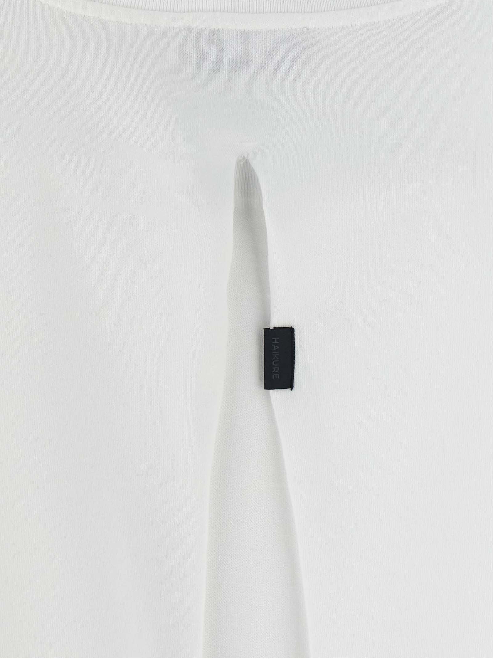 Haikure White Cotton T-Shirt
