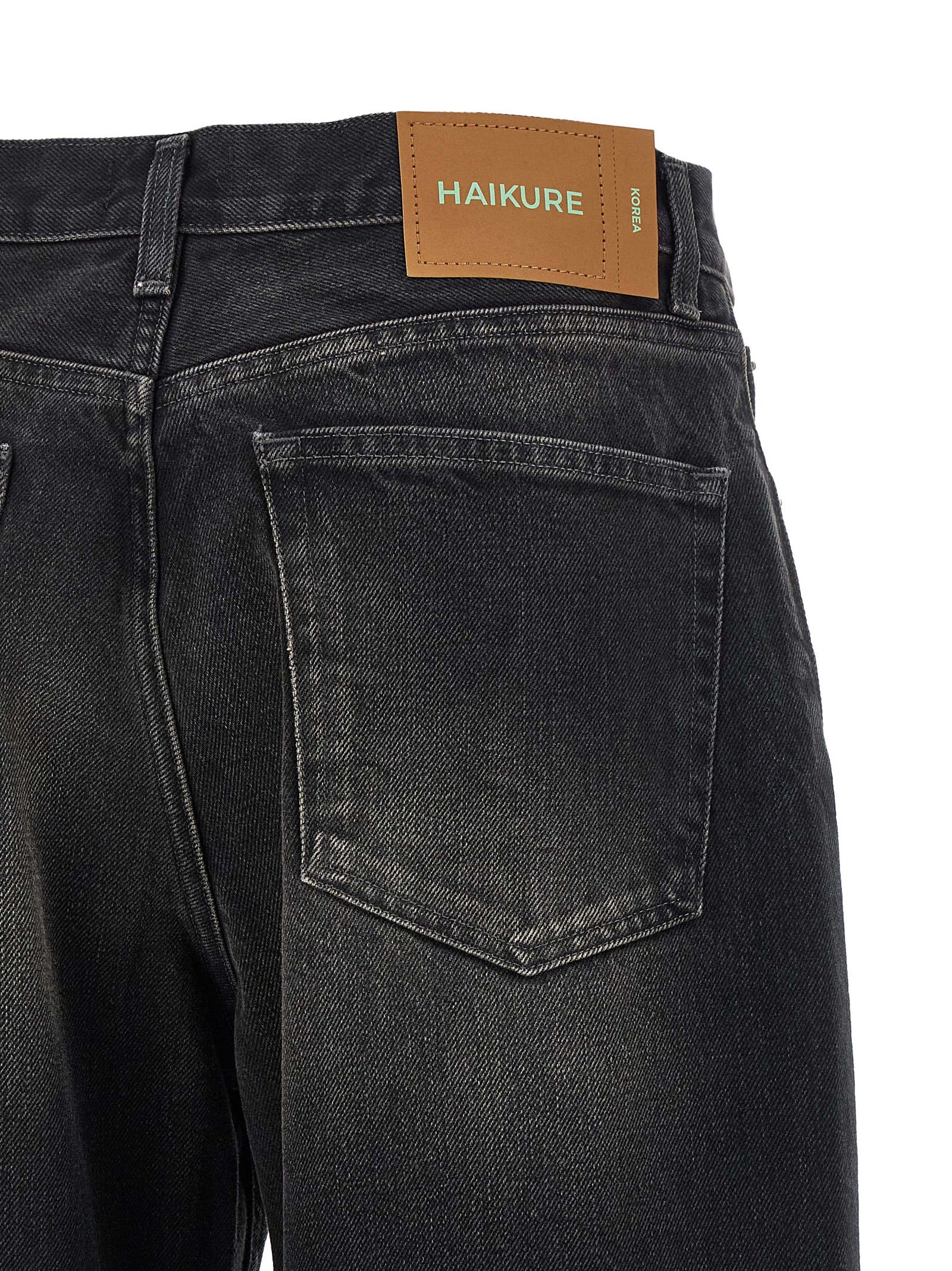 Haikure Black Cotton Flared Jeans