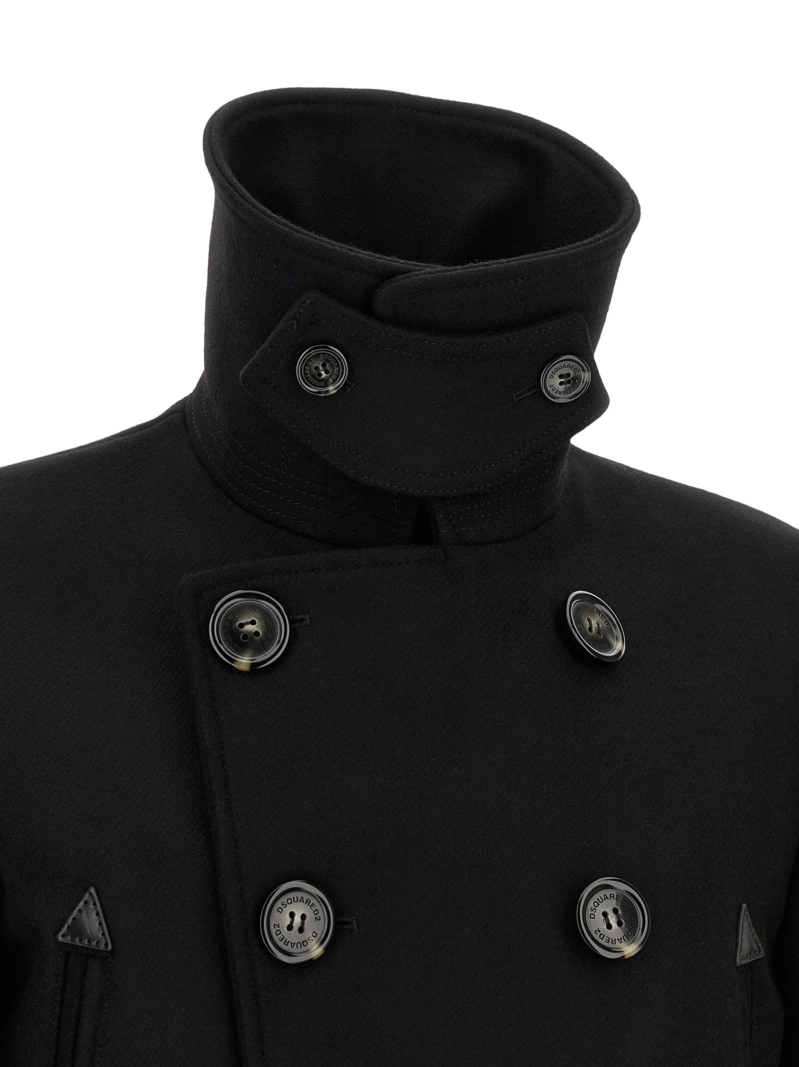 Dsquared² Black Wool Coat