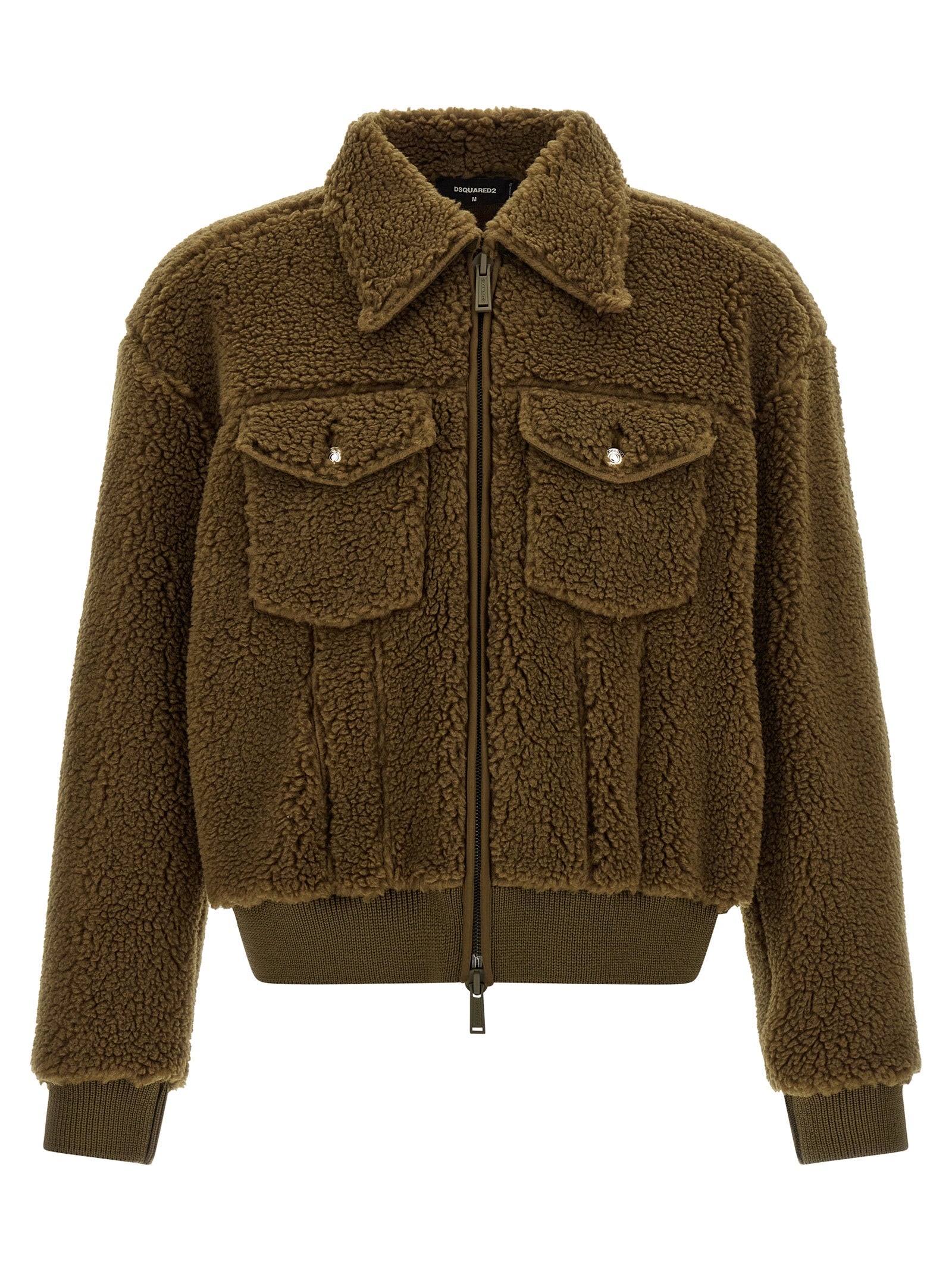Dsquared² Brown Polyester Full-Length Jacket