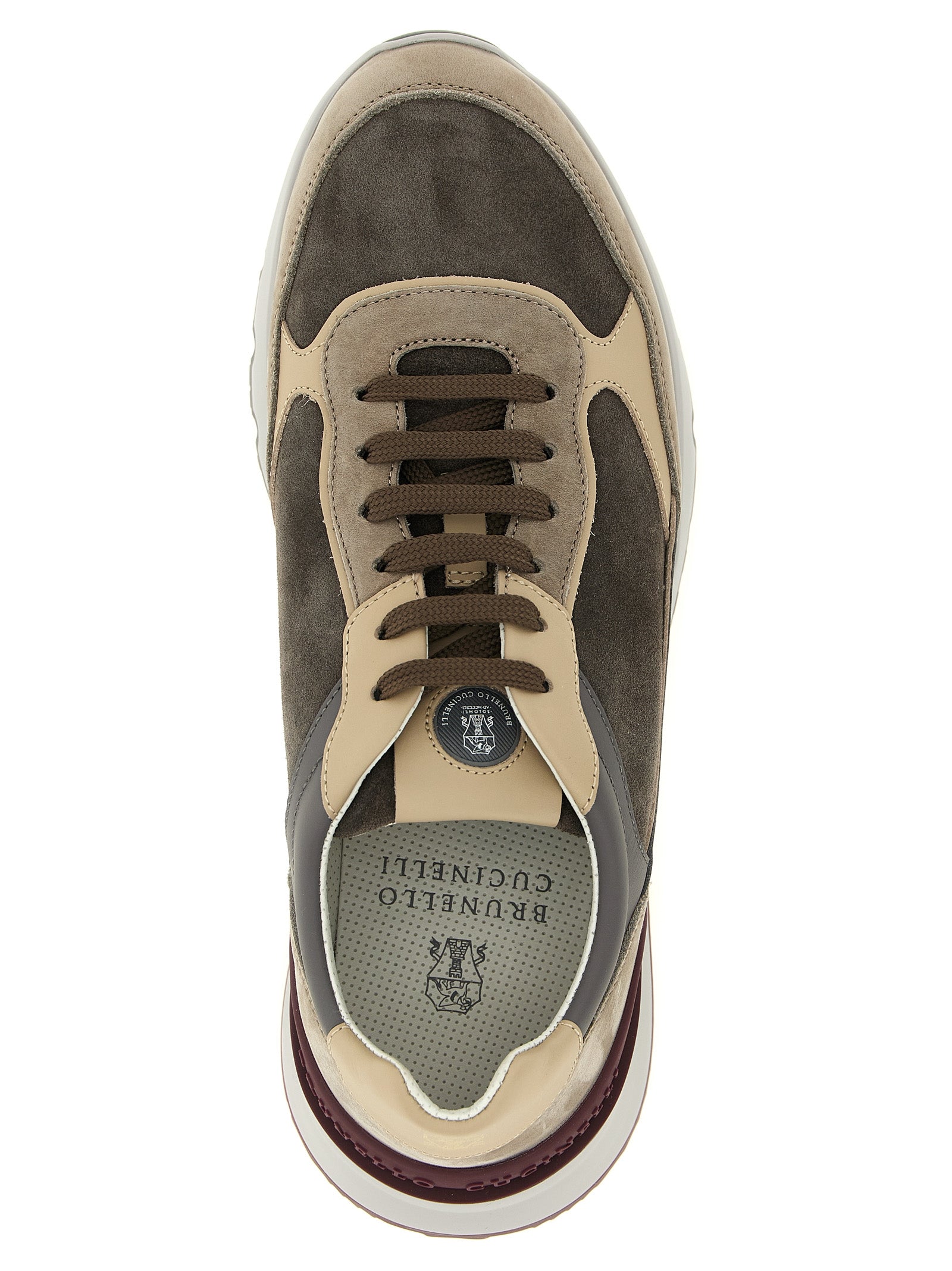 Brunello Cucinelli Multicolor Calfskin Athletic Sneakers