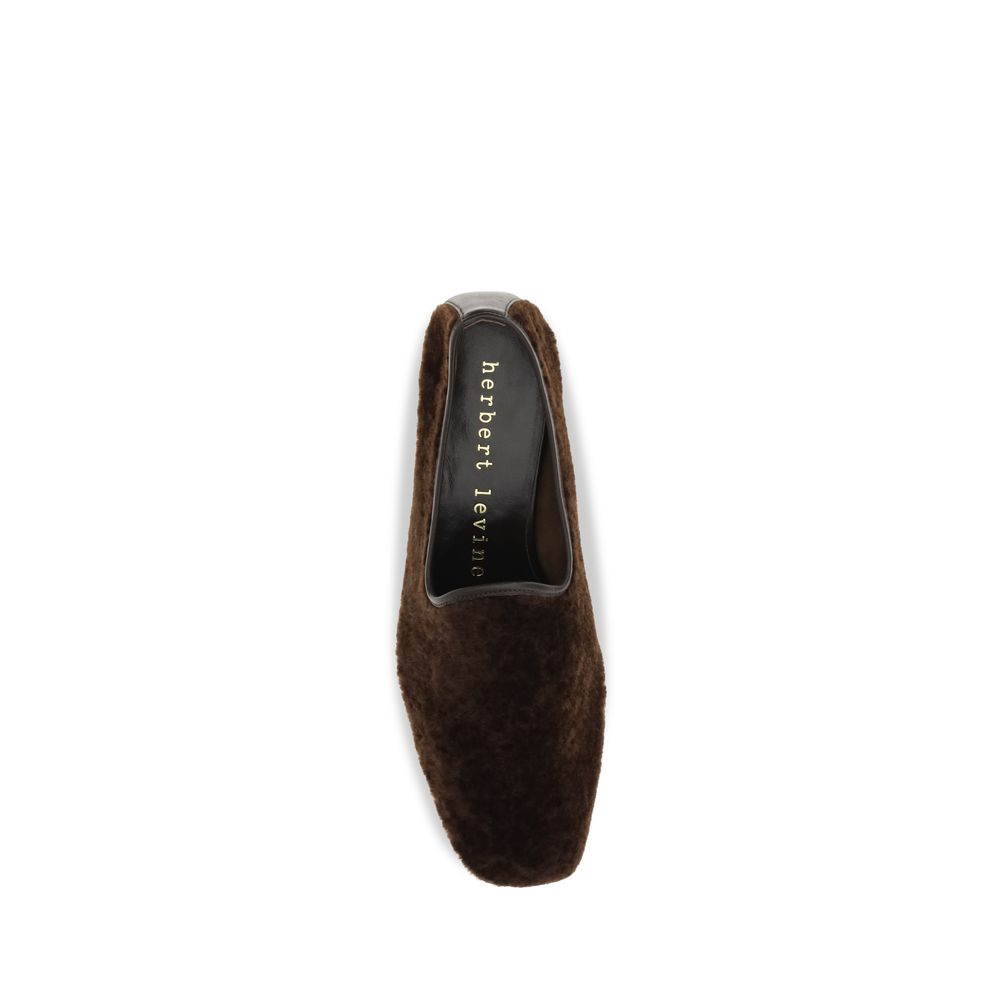 Herbert Levine Brown Calf Leather Bos Taurus Slip-On Loafers