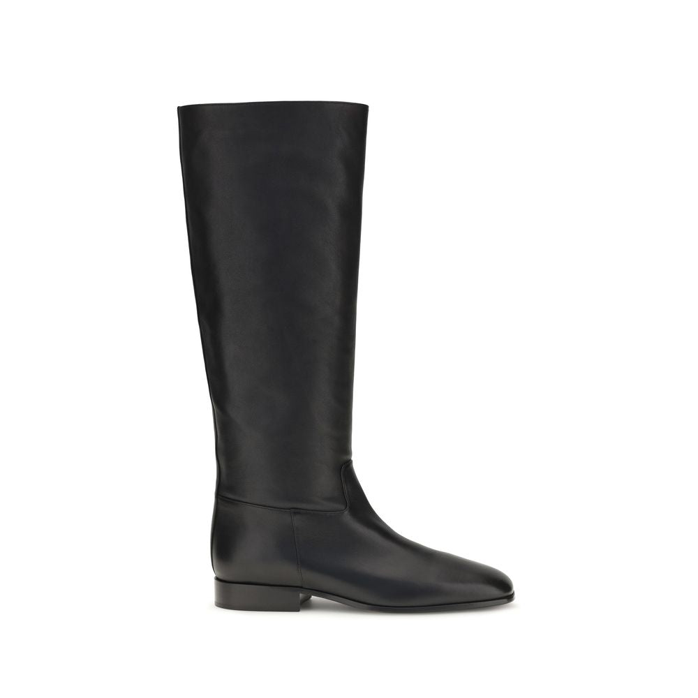 Herbert Levine Black Calf Leather Bos Taurus Ankle Boots
