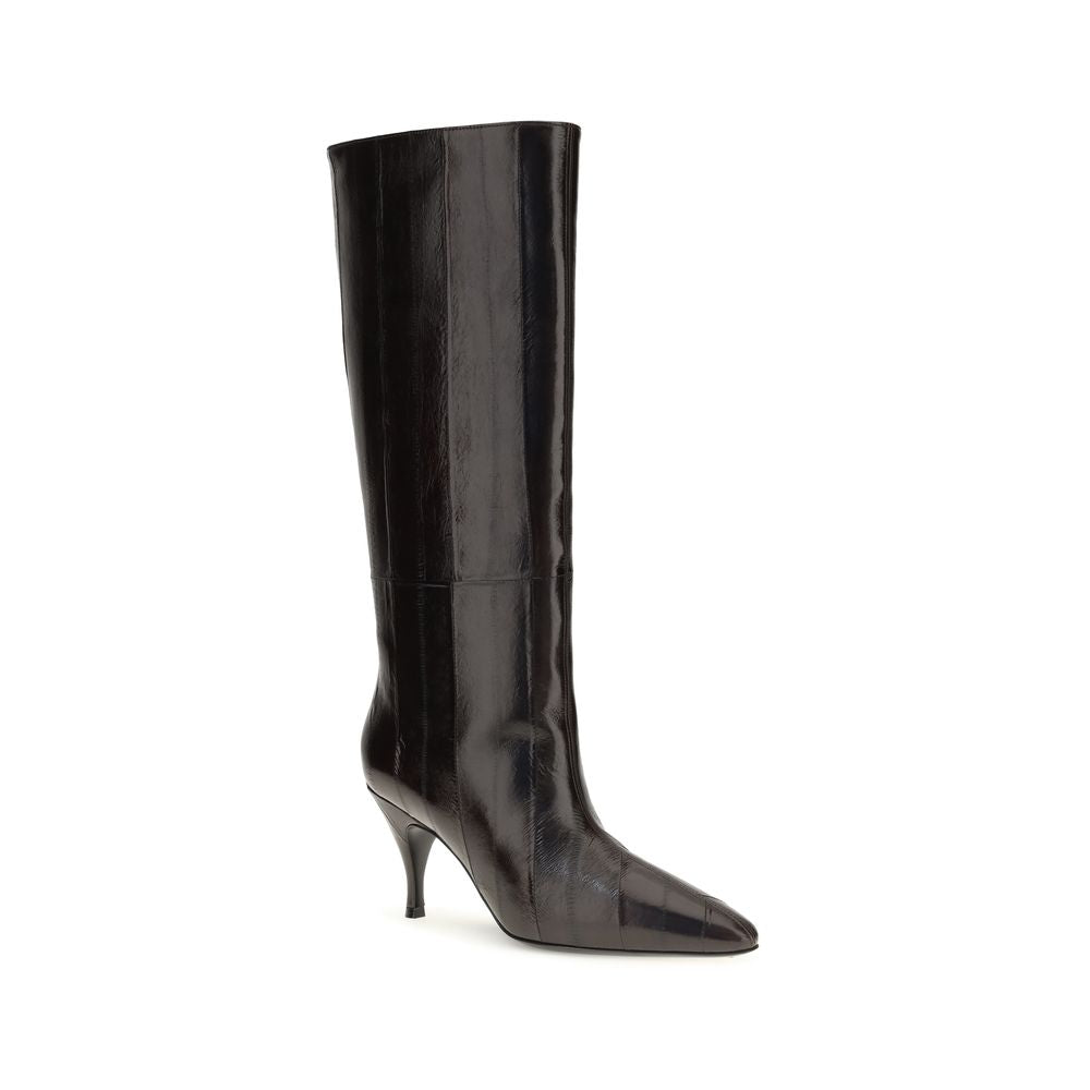 Herbert Levine Brown Calf Leather Bos Taurus Boots
