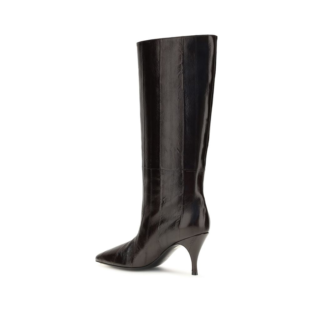 Herbert Levine Brown Calf Leather Bos Taurus Boots