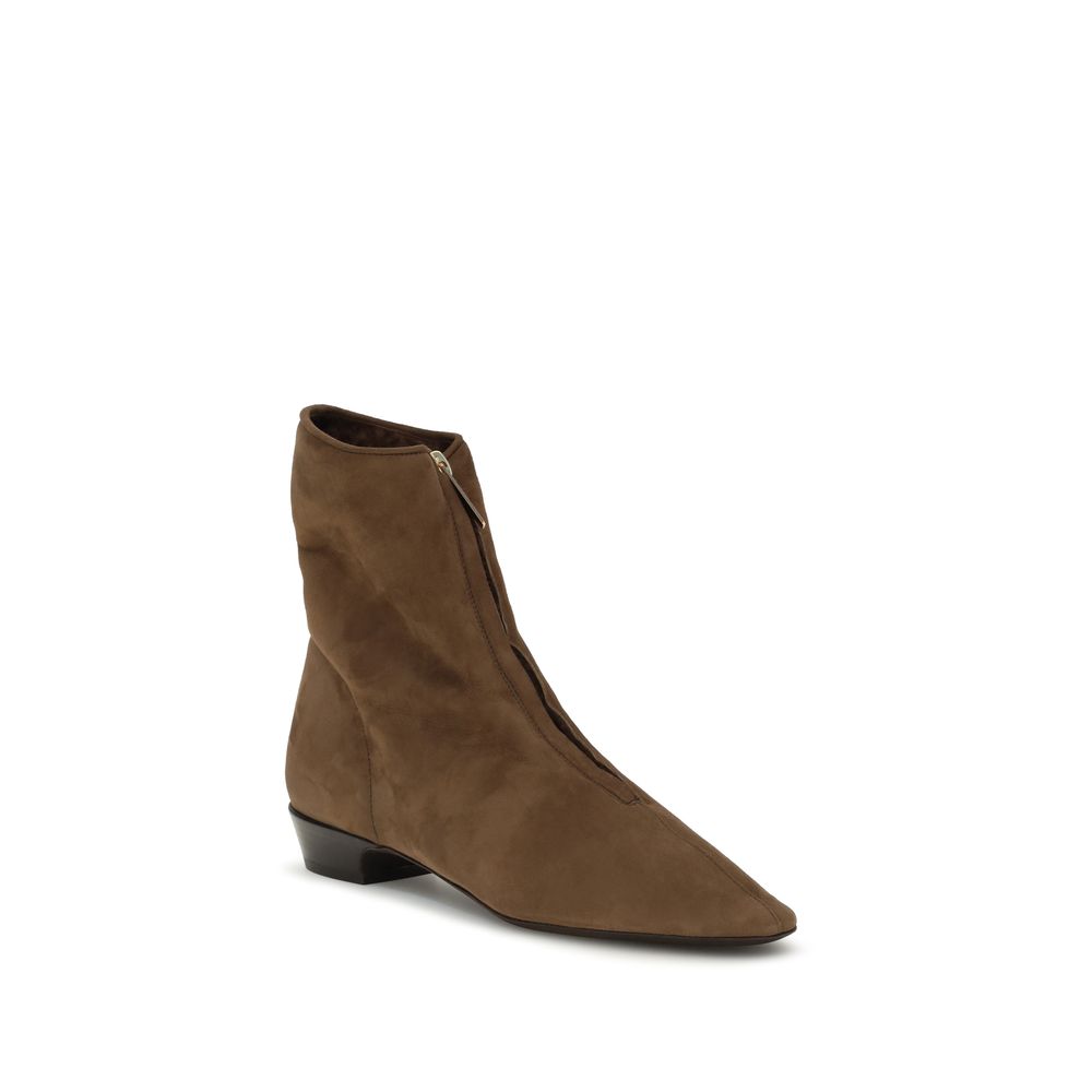 Herbert Levine Brown Calf Leather Bos Taurus Ankle Boots