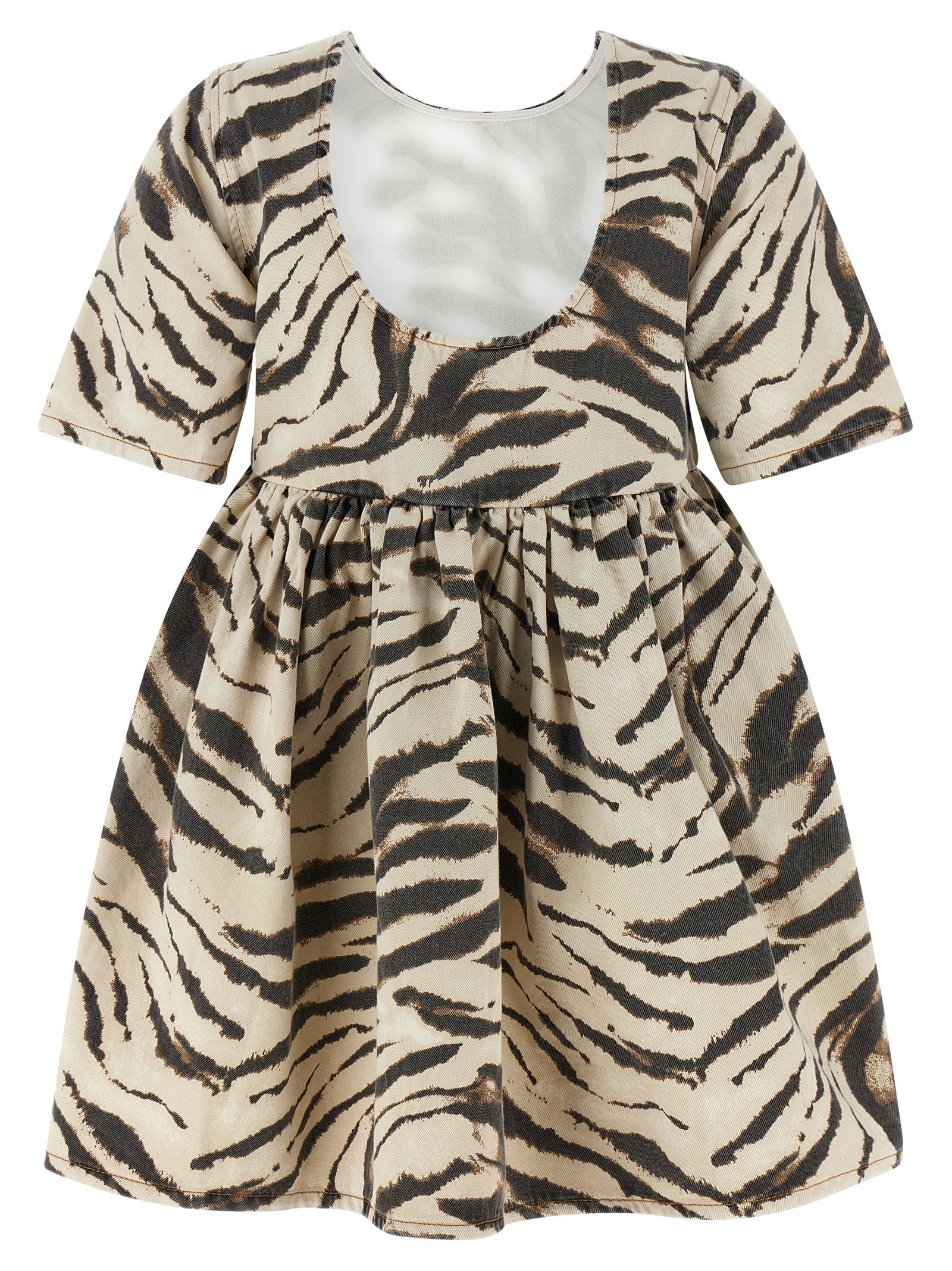 Ganni Multicolor Organic Cotton Short Dress
