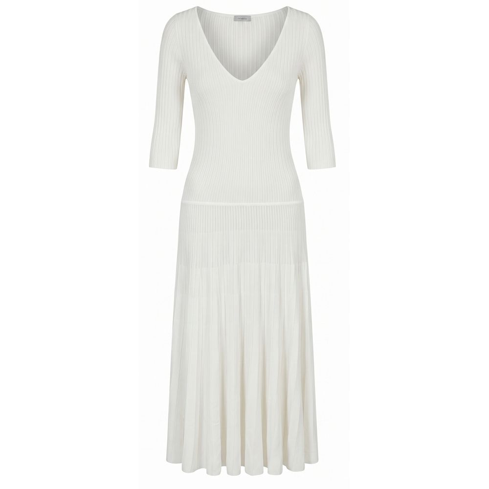 Malo White Cotton Women Dress