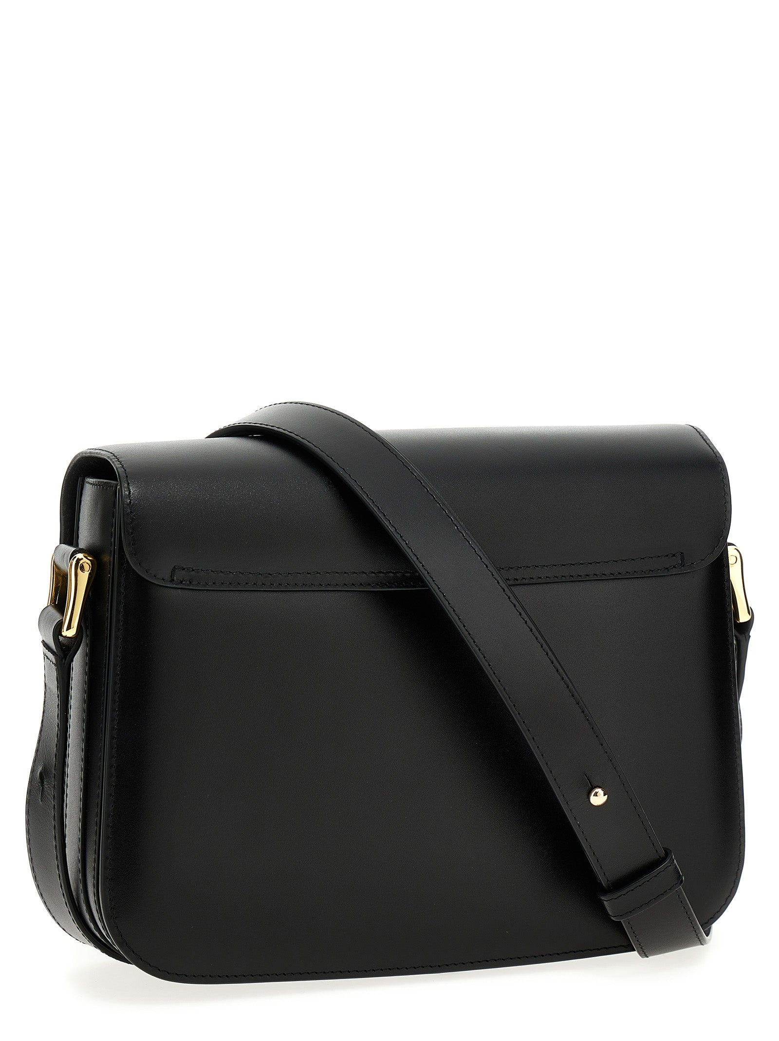 A.P.C. Black Cowhide Crossbody Bag