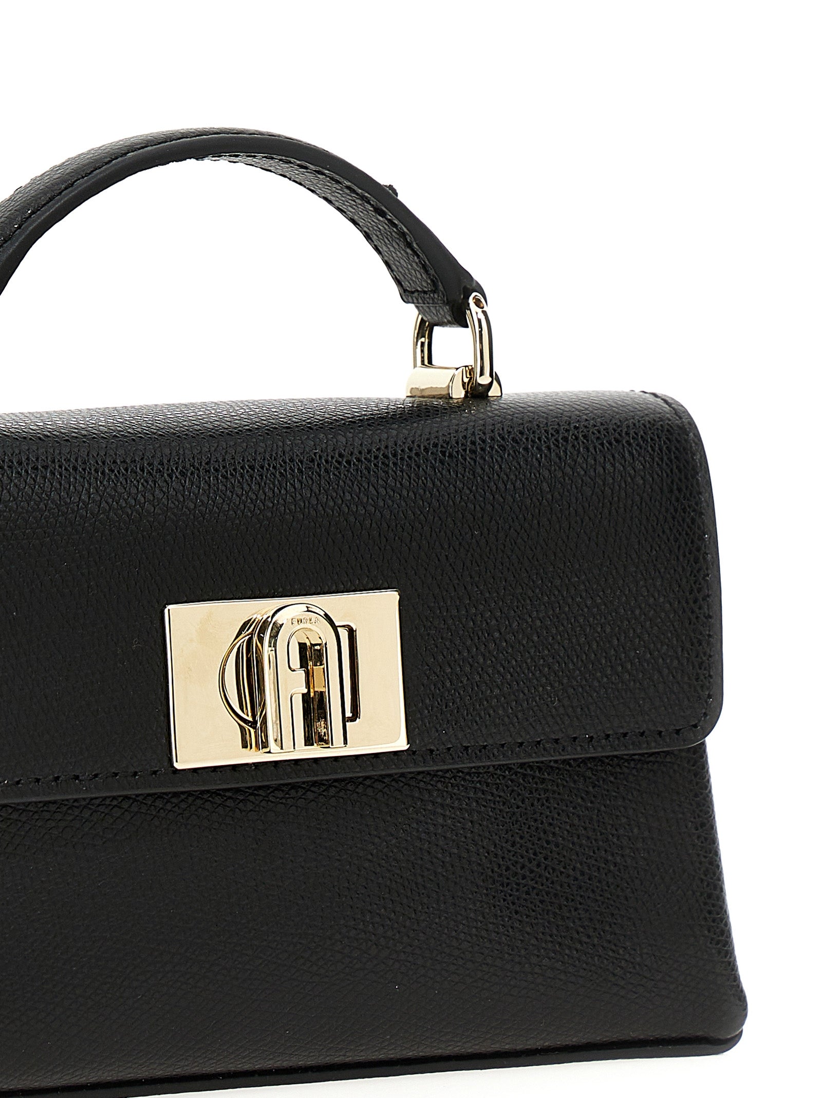 Furla Black Leather Crossbody Bag
