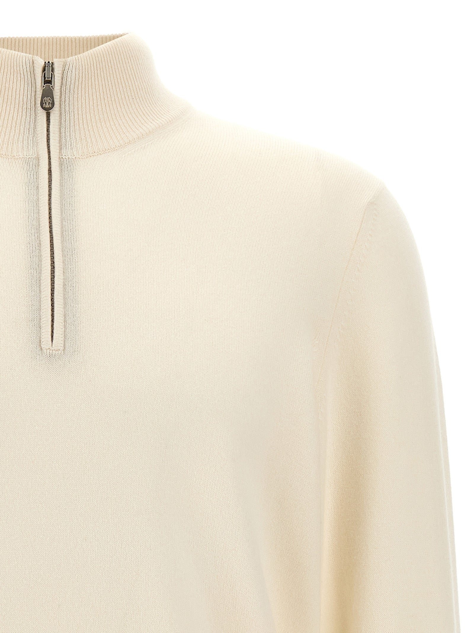 Brunello Cucinelli White Cashmere Cardigan