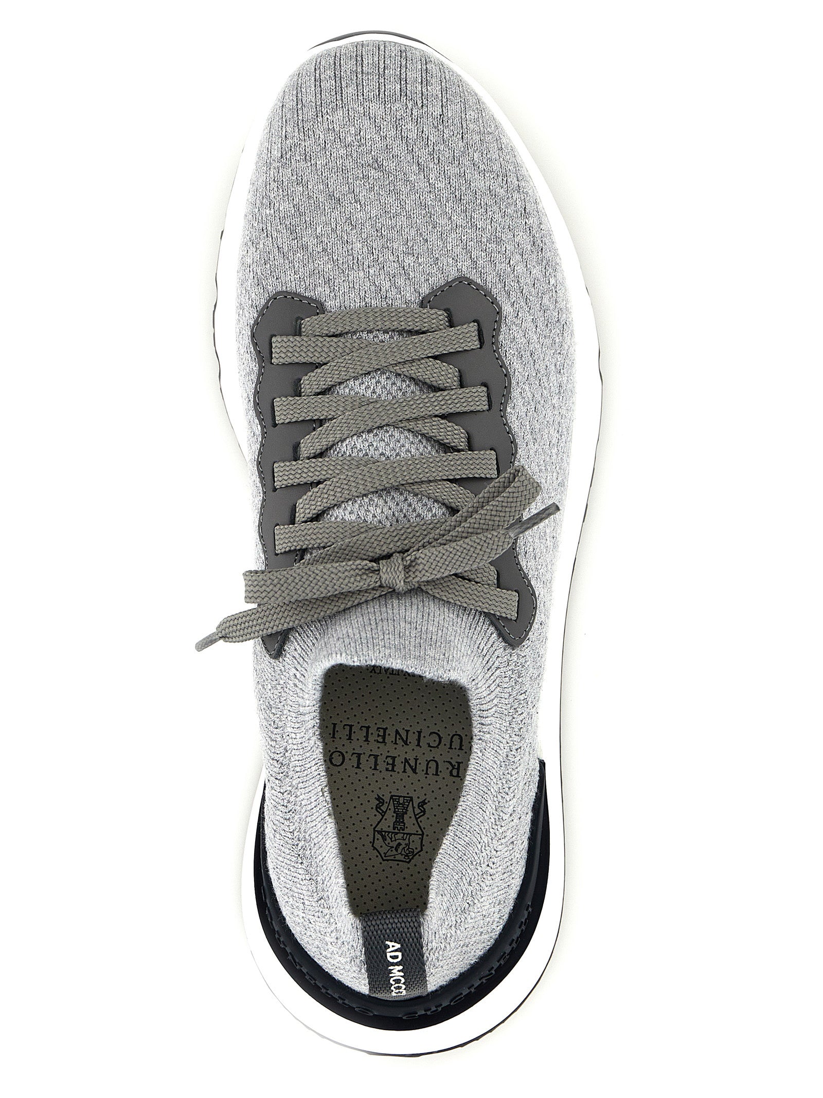 Brunello Cucinelli Gray Cotton Athletic Sneakers