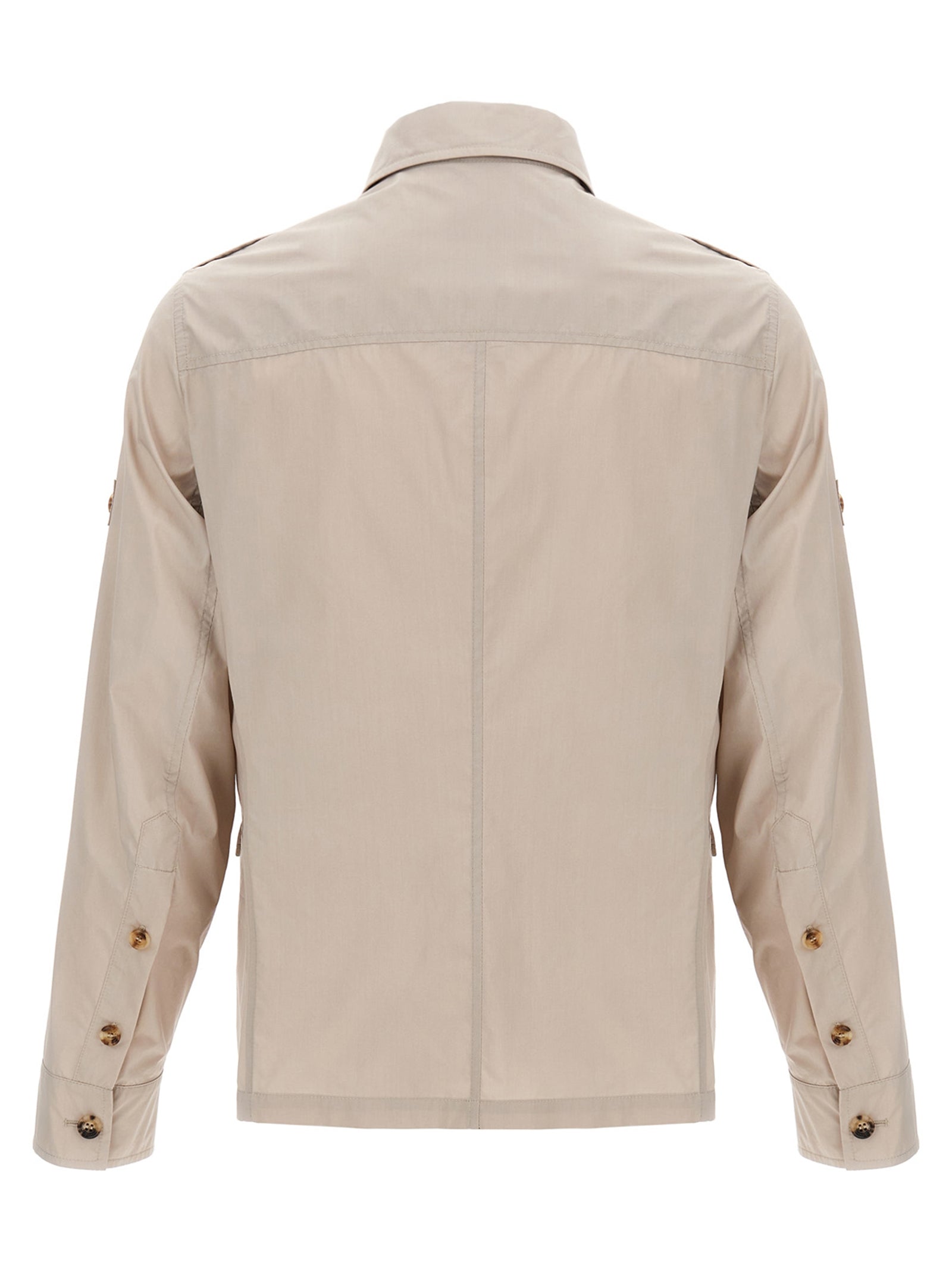Brunello Cucinelli Beige Cotton Full-Length Jacket