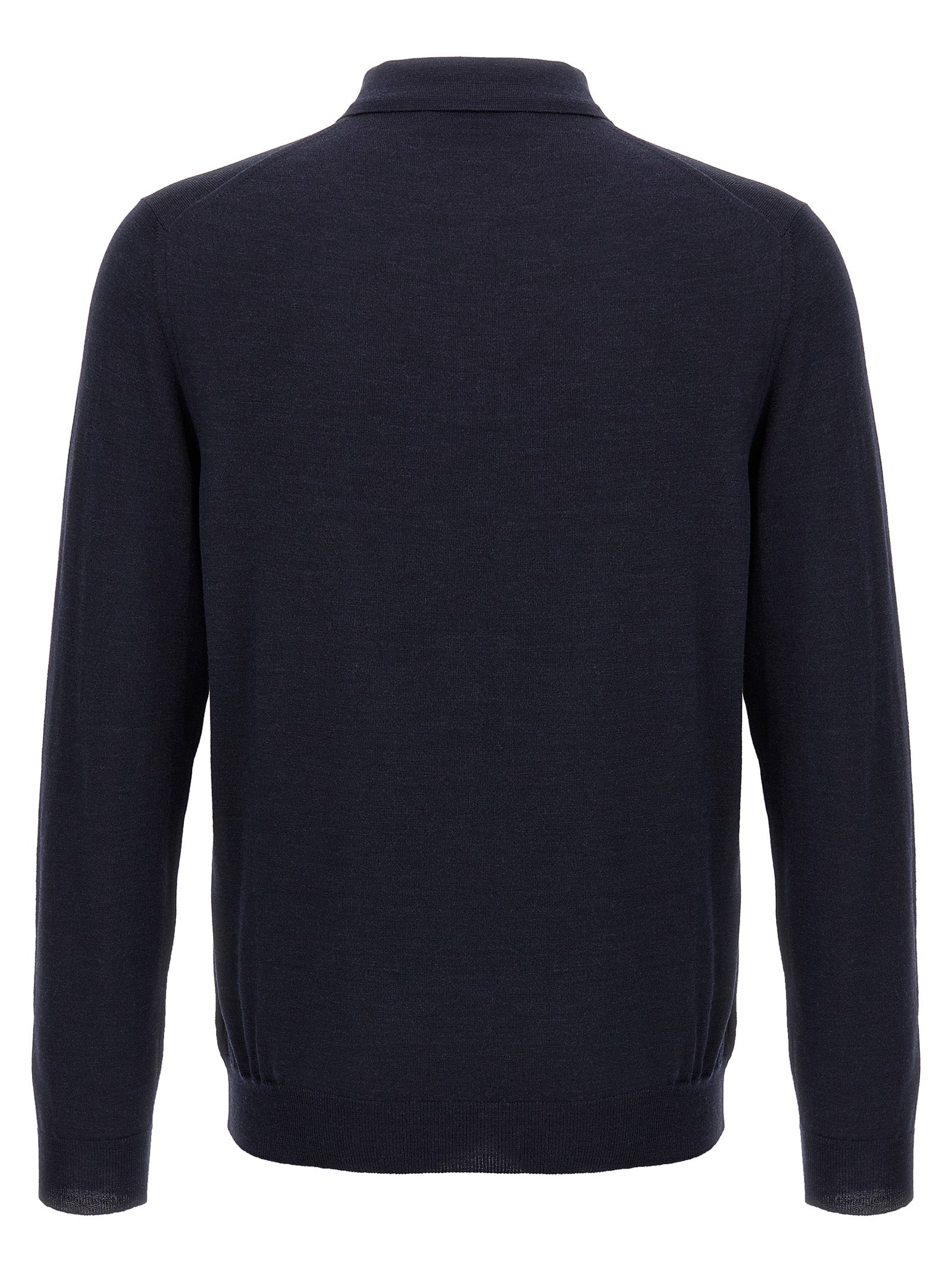 ZANONE Blue Virgin Wool Polo Shirt