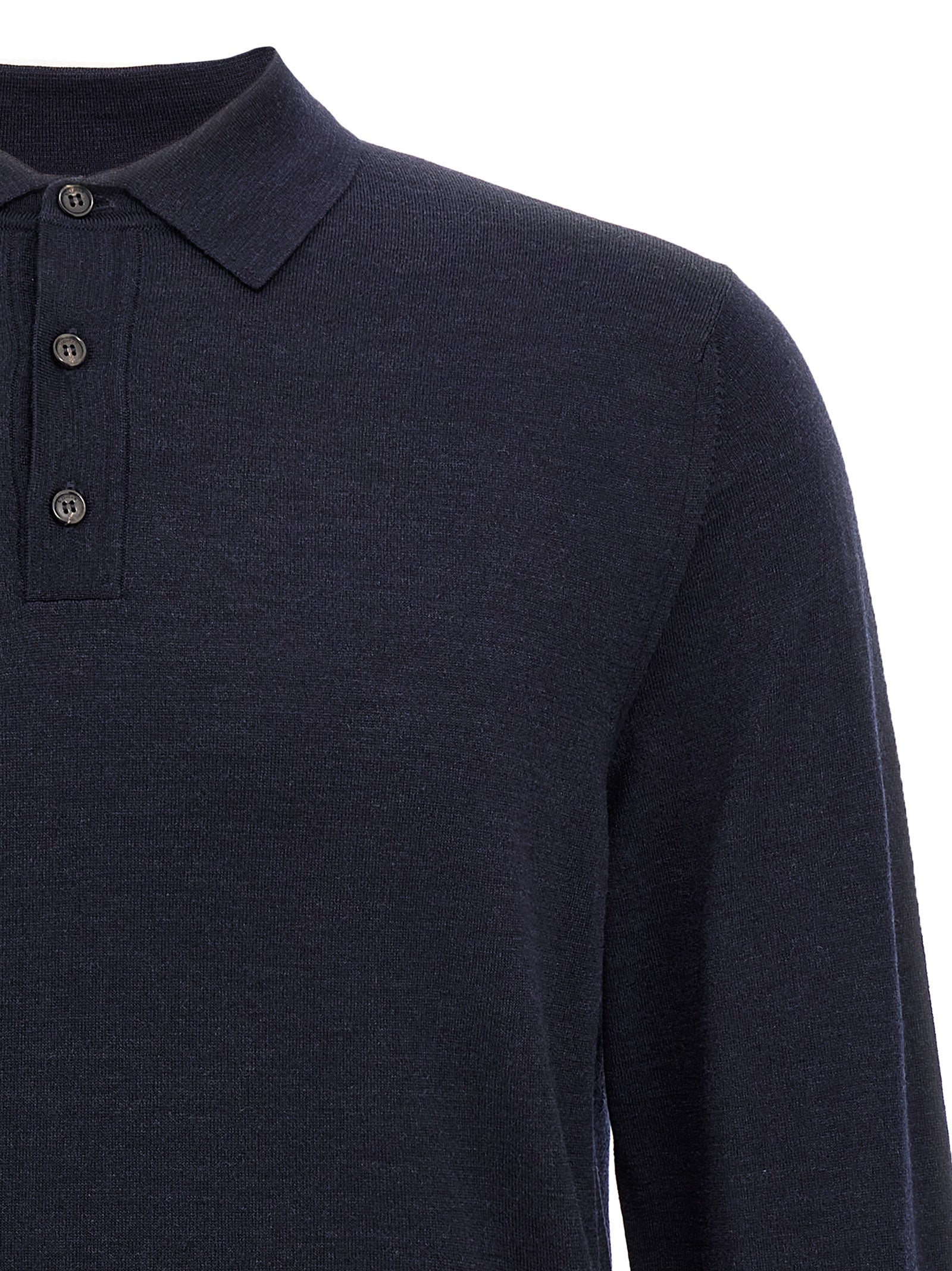ZANONE Blue Virgin Wool Polo Shirt