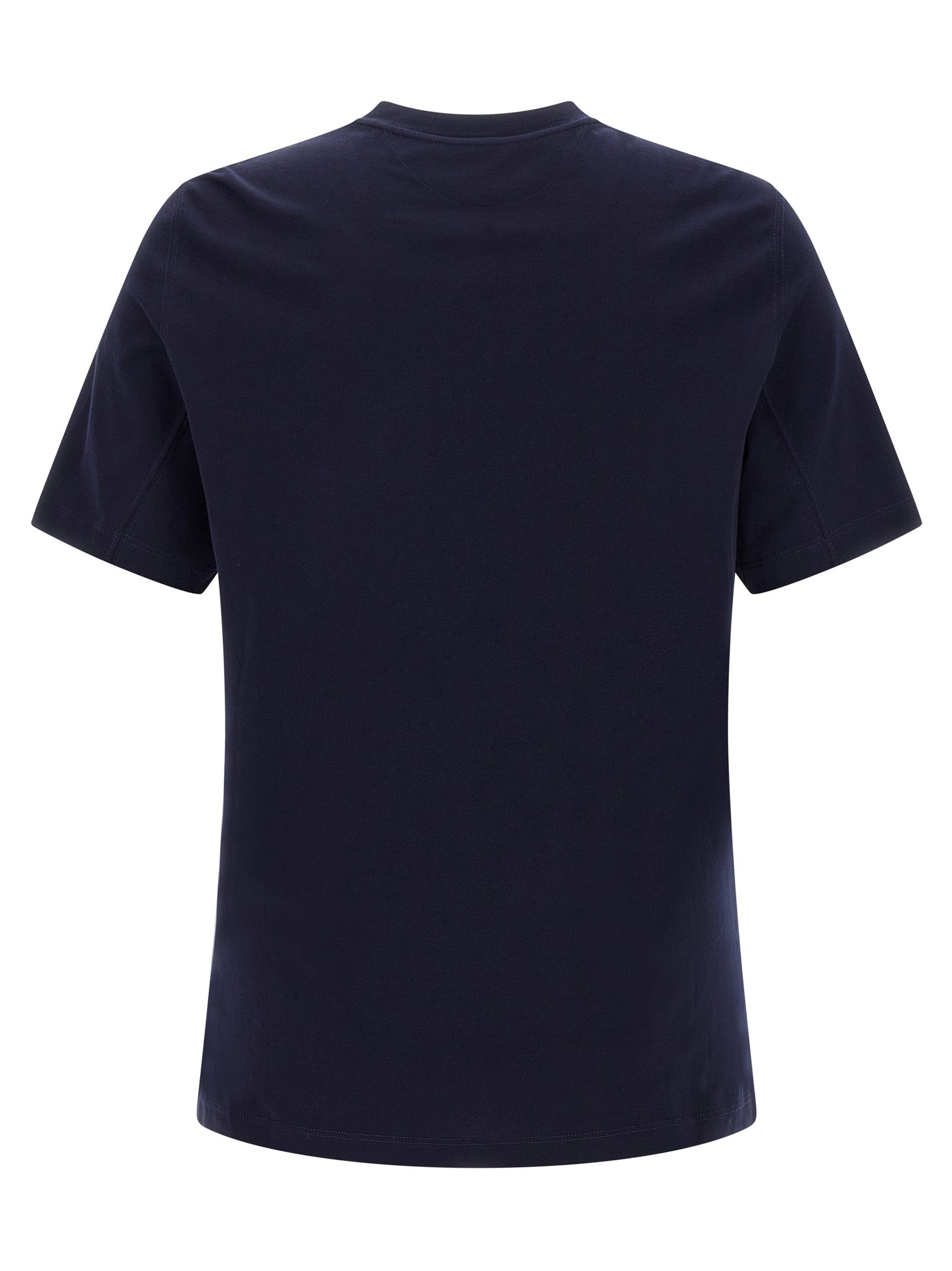 Brunello Cucinelli Blue Cotton T-Shirt