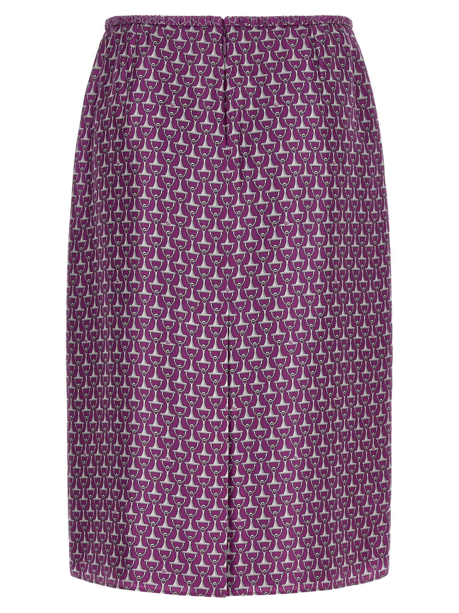Gucci Purple Silk Midi Skirt