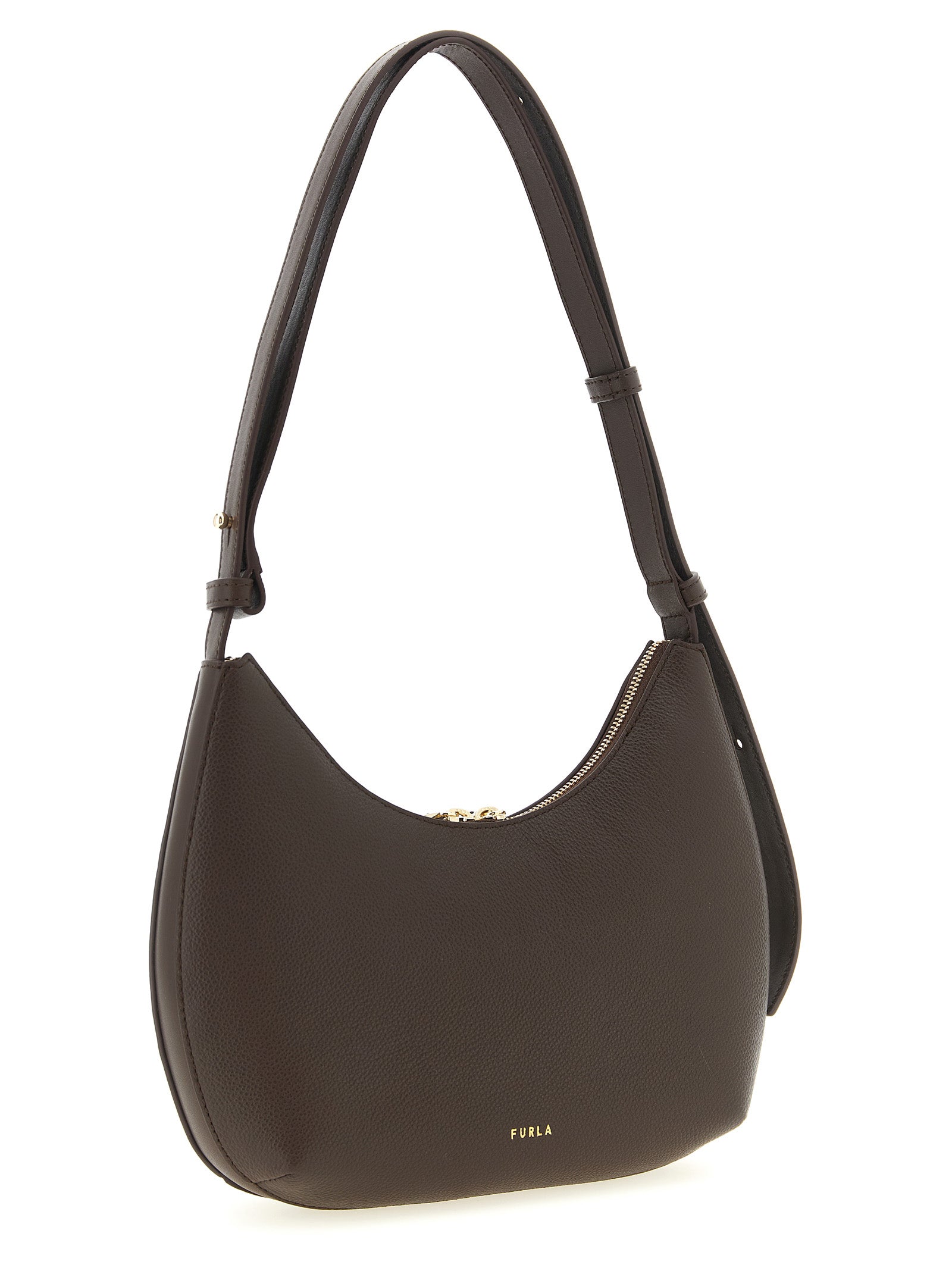 Furla Brown Calfskin Shoulder Bag