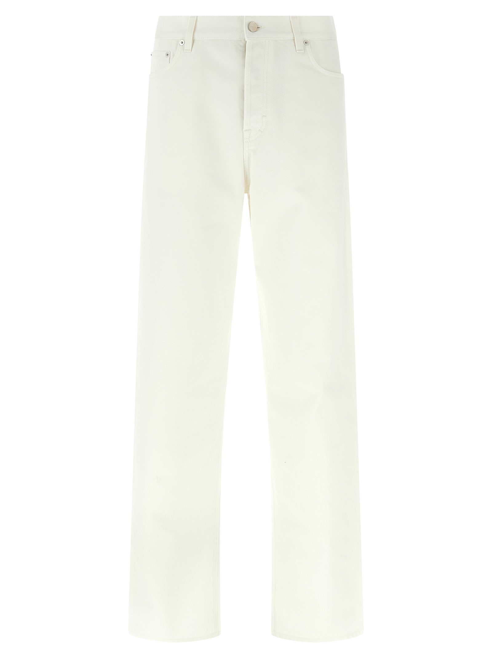 Gucci White Cotton Straight-Leg Jeans